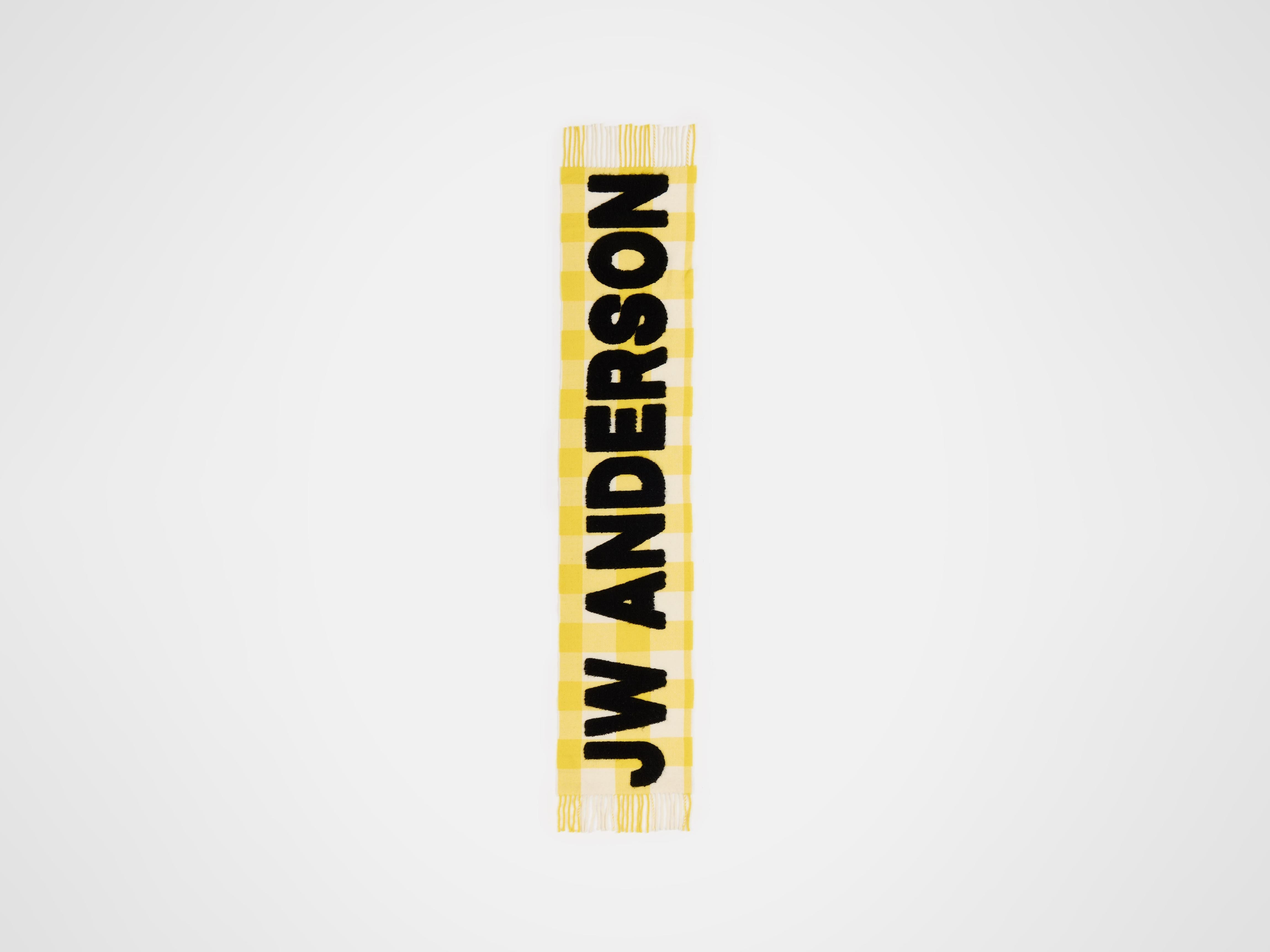 CHECKERED LOGO SCARF IN YELLOW - 6
