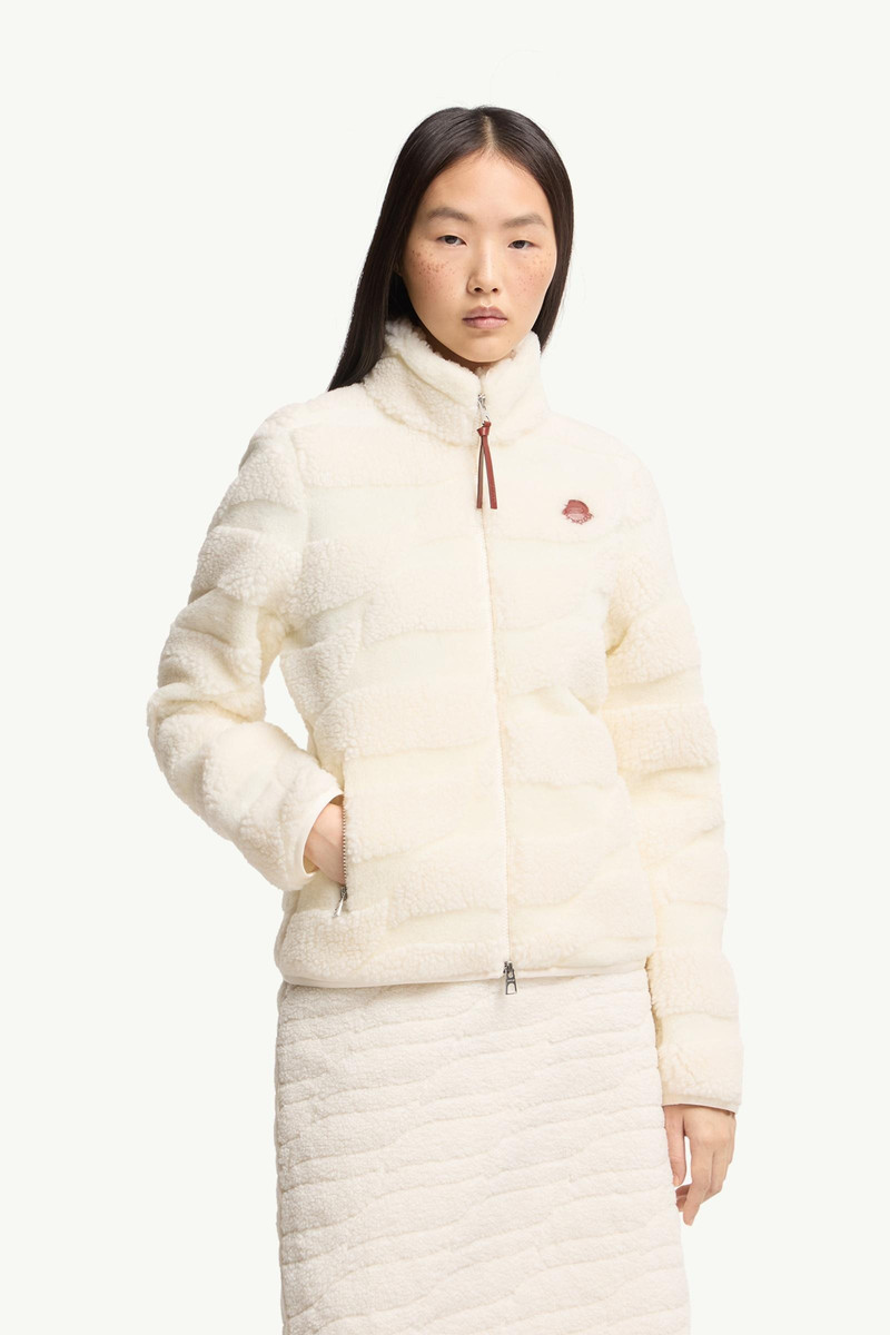 Teddy Jacquard Padded Zip-Up Cardigan 4