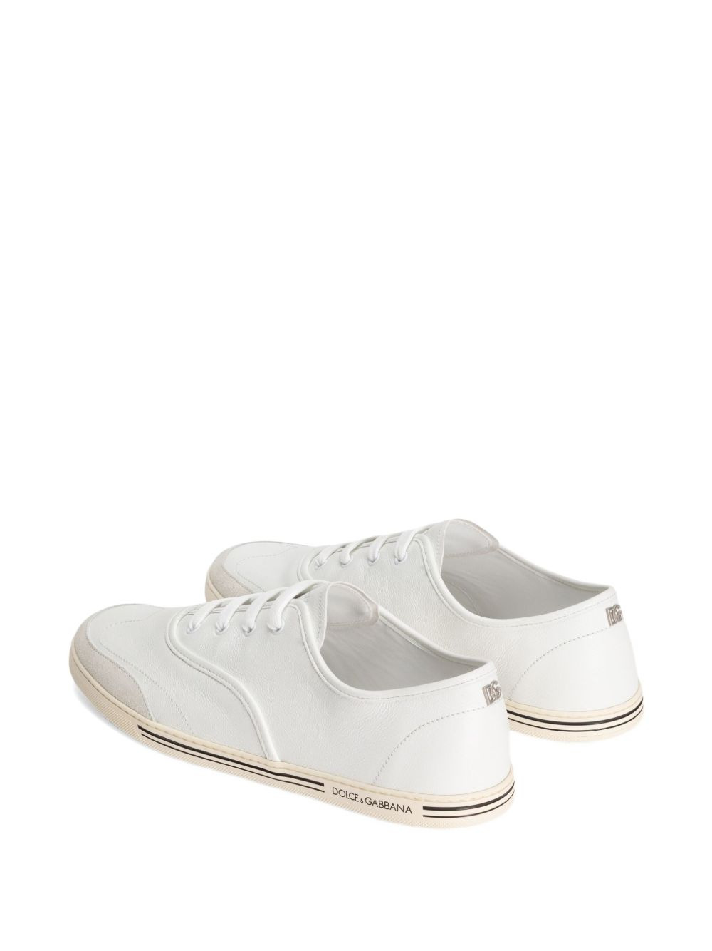 lace-up leather trainers - 4