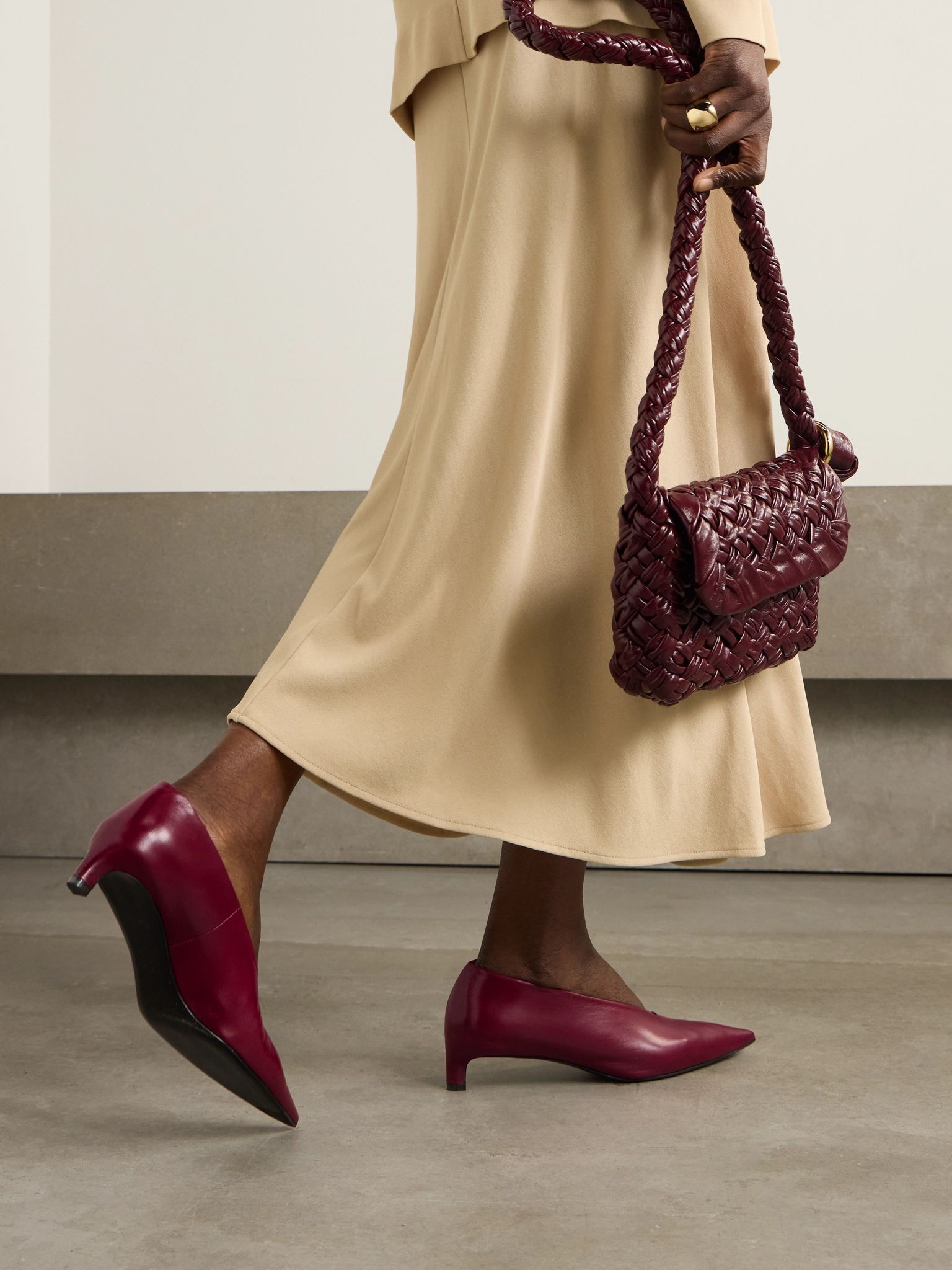 Glossed-leather pumps Red - 2