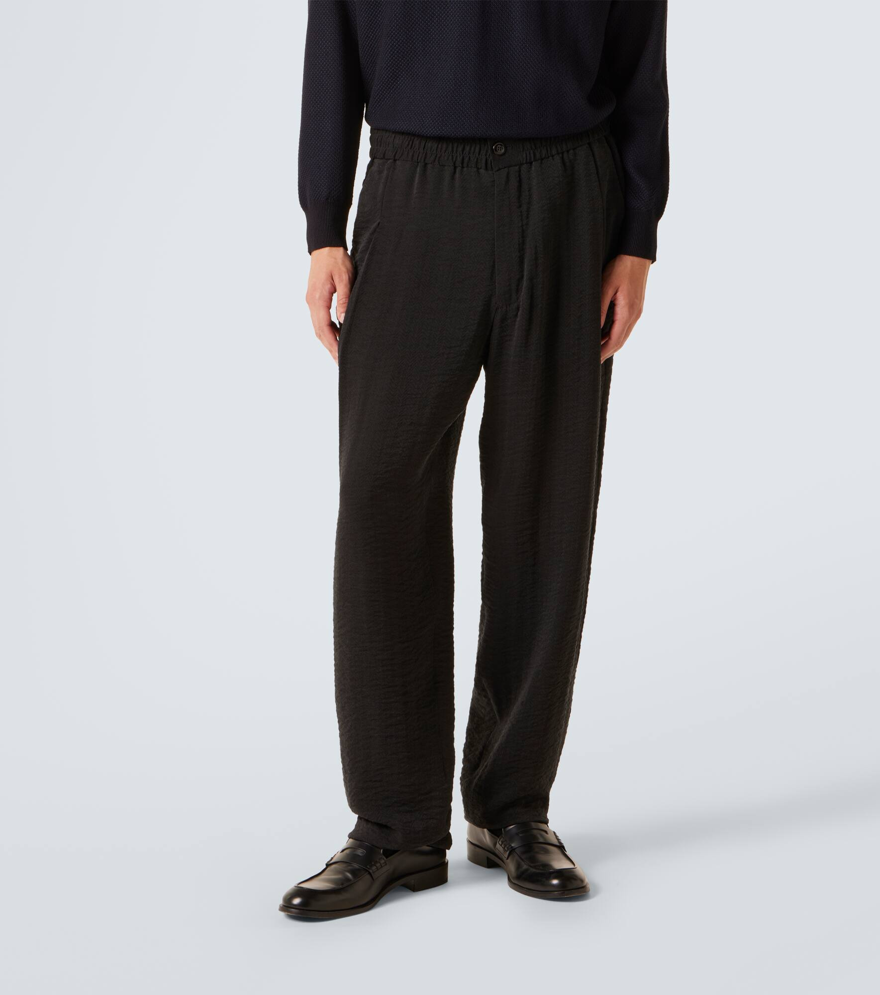Jacquard straight pants - 3