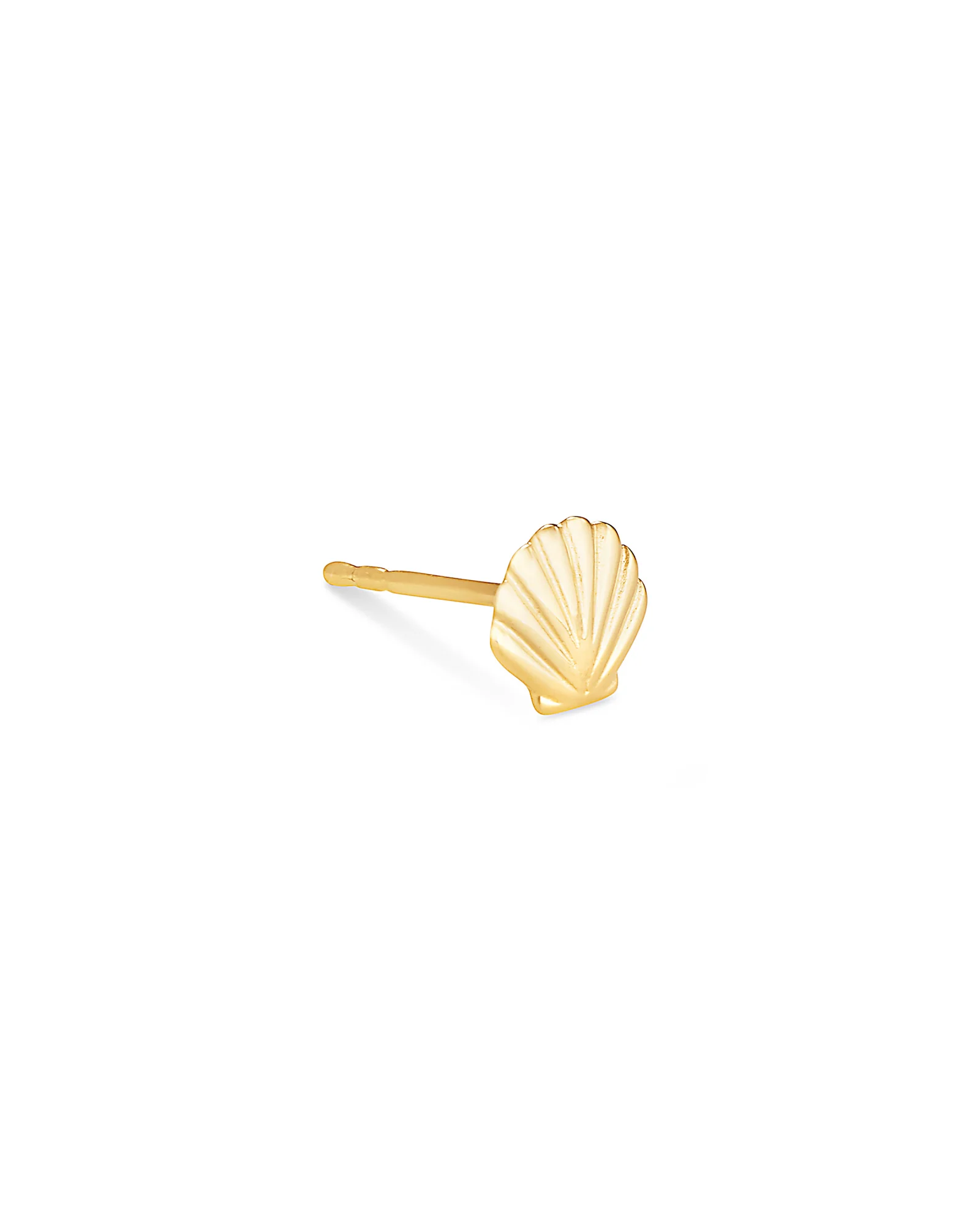 Shell Single Stud Earring in 18k Yellow Gold Vermeil - 1