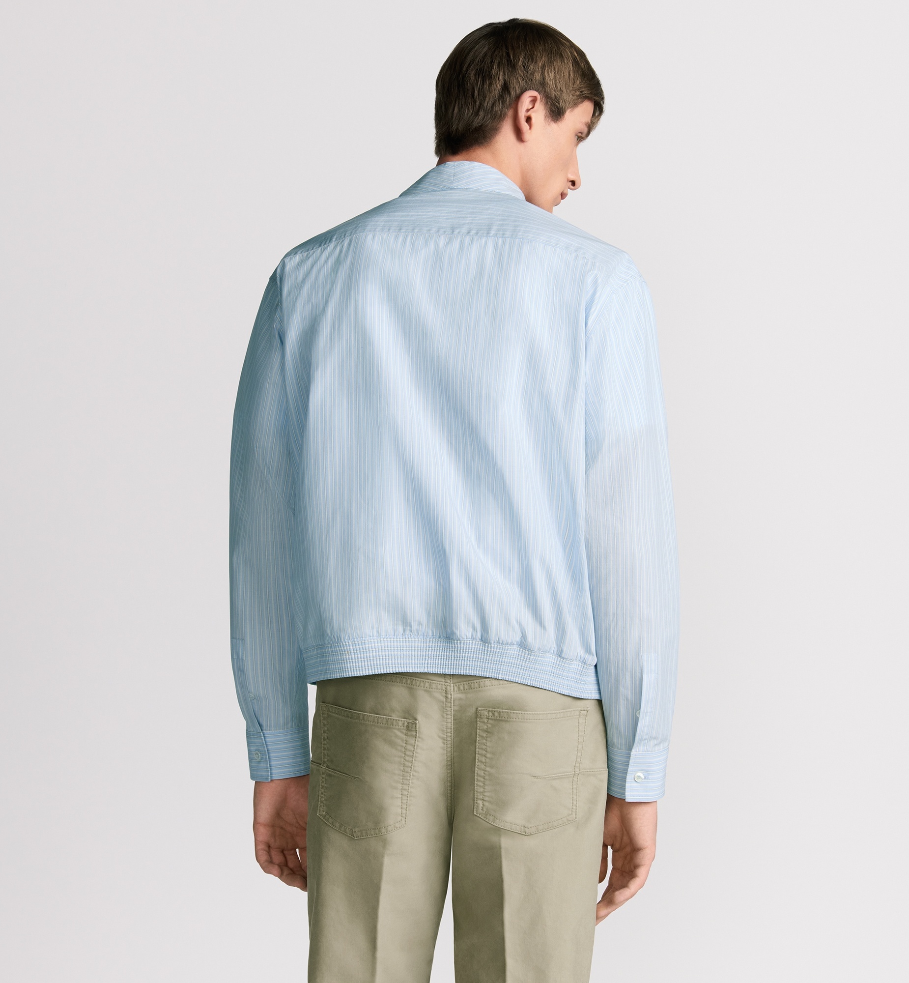 Zipped Shirt with Christian Dior Couture Lily of the Valley Embroidery - 3