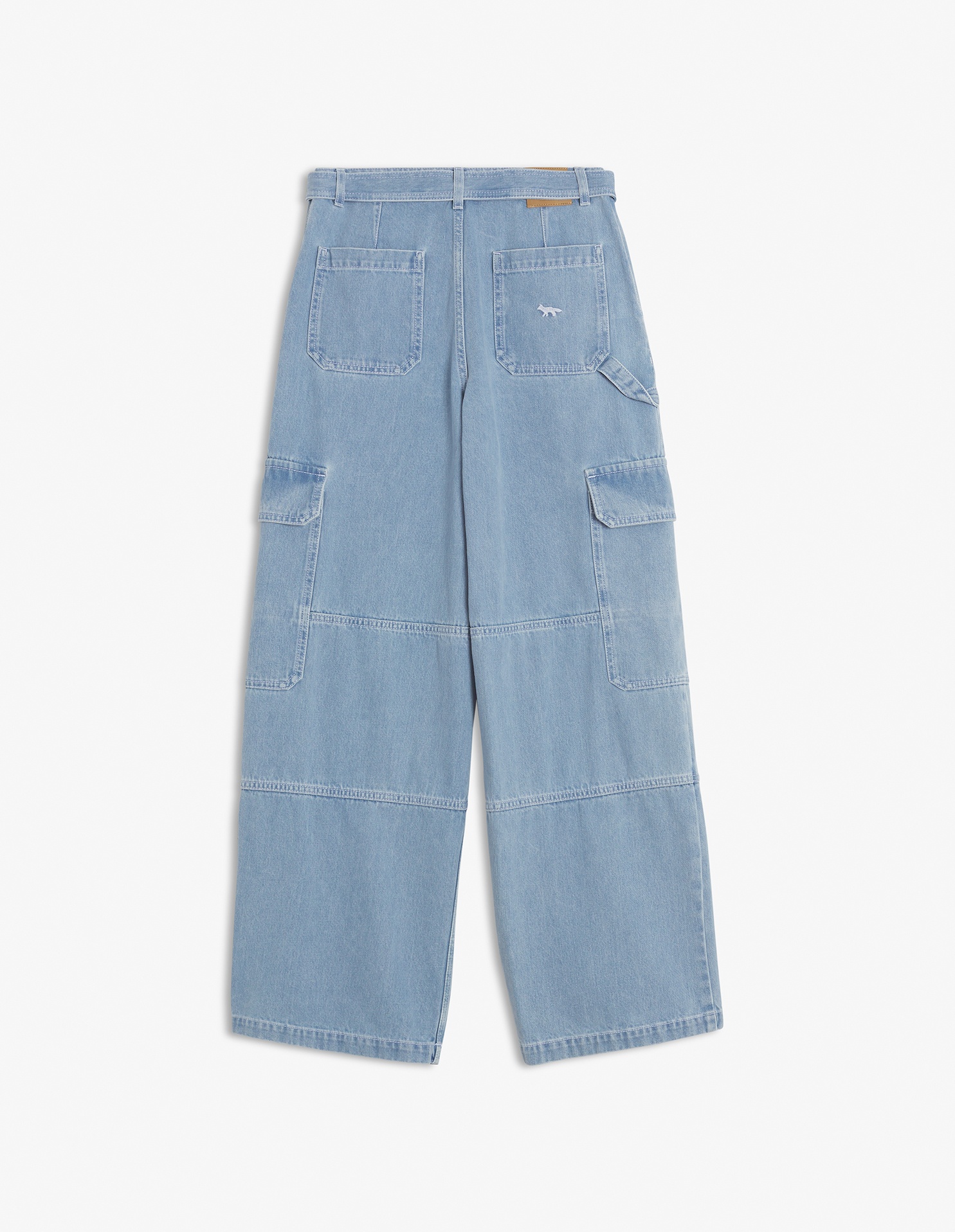 BELTED UTILITY DENIM PANTS - 6