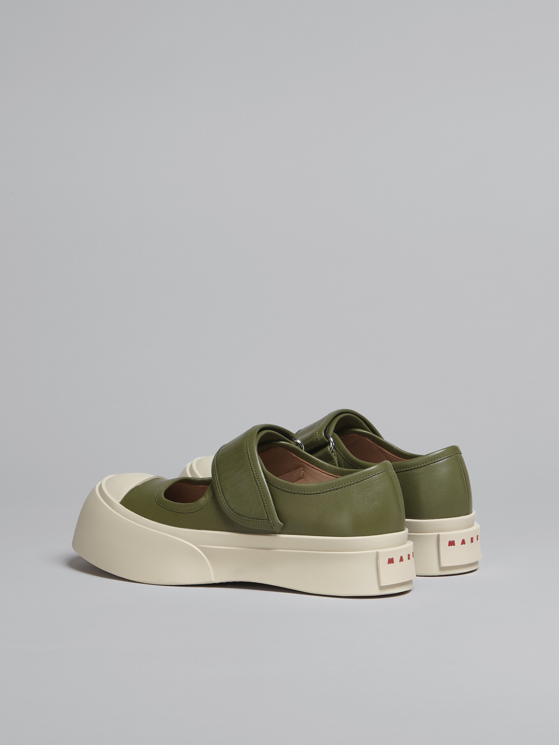 GREEN NAPPA LEATHER PABLO MARY-JANE SNEAKER - 3