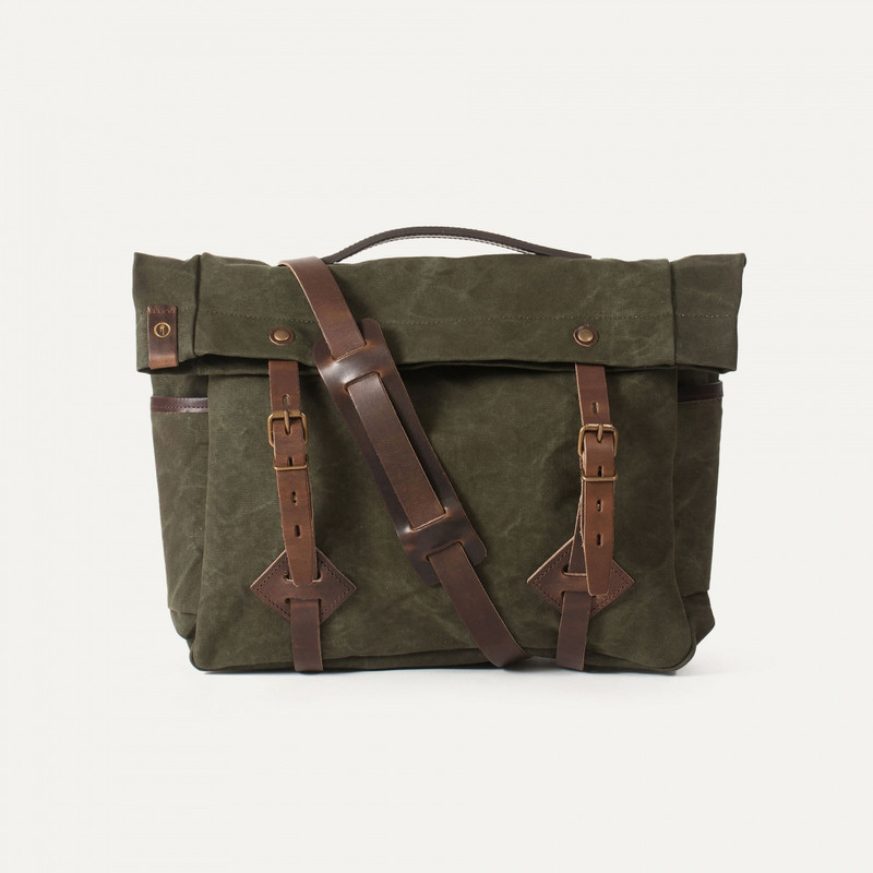 GASTON MUSETTE SATCHEL BAG - DARK KHAKI STONEWASHED 1