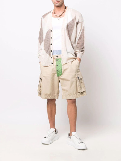 DSQUARED2 layered-waistband cargo shorts outlook