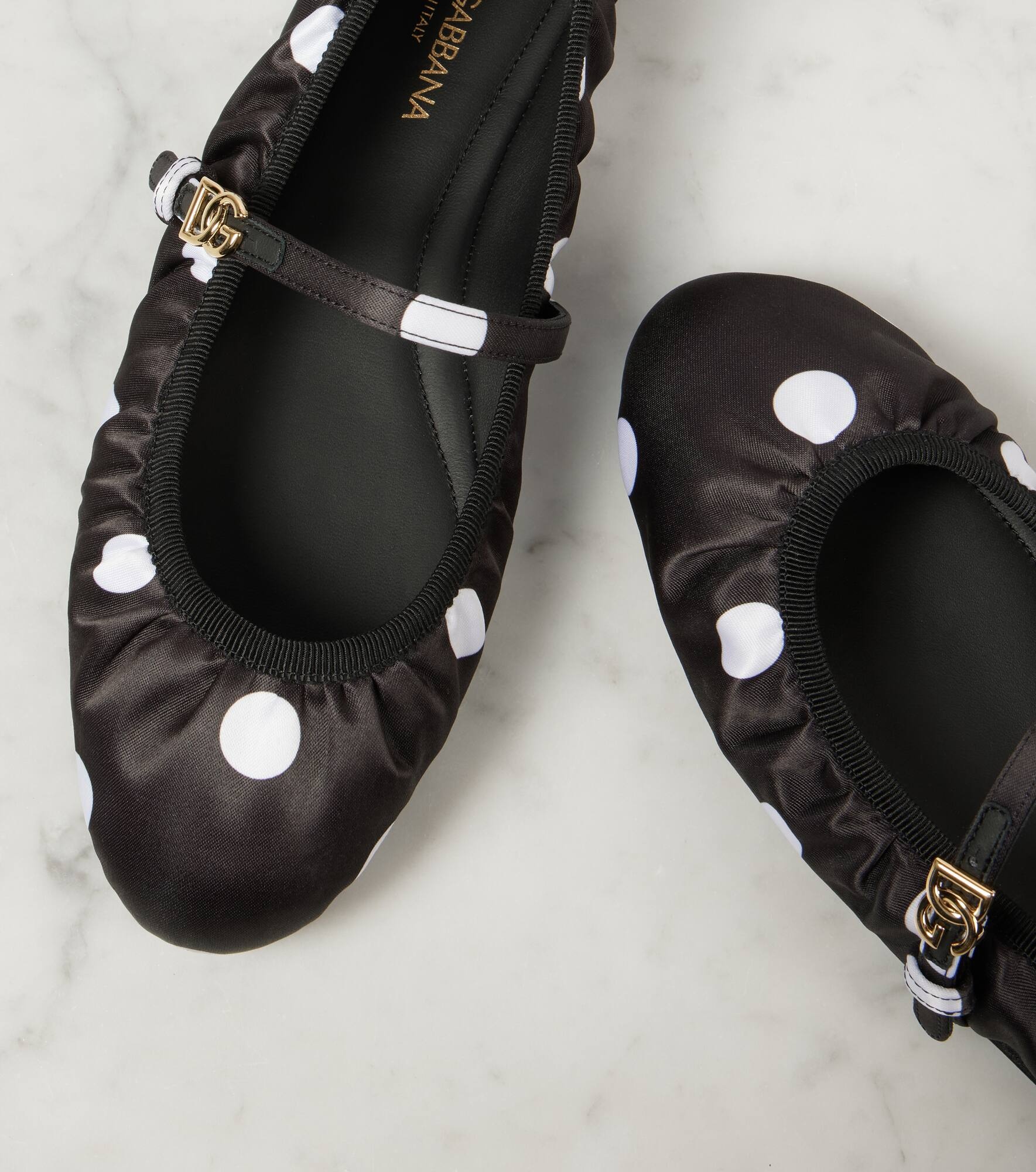 Odette polka-dot satin ballet flats - 6
