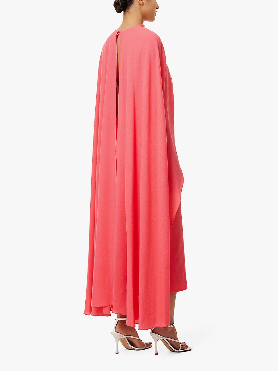 Neolitsea cape wool midi dress - 4