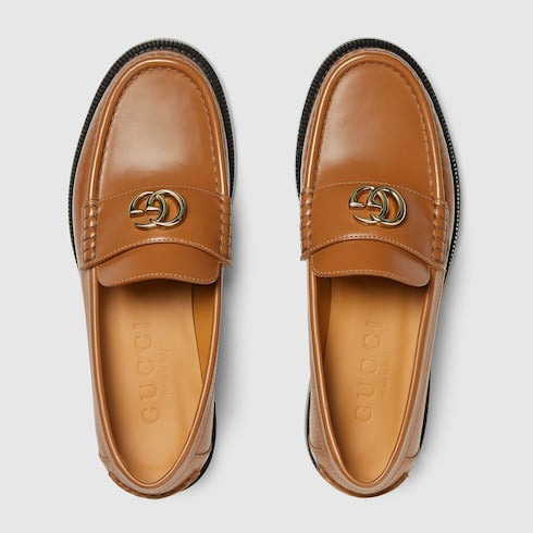Gucci Double G Leather Loafers - 3