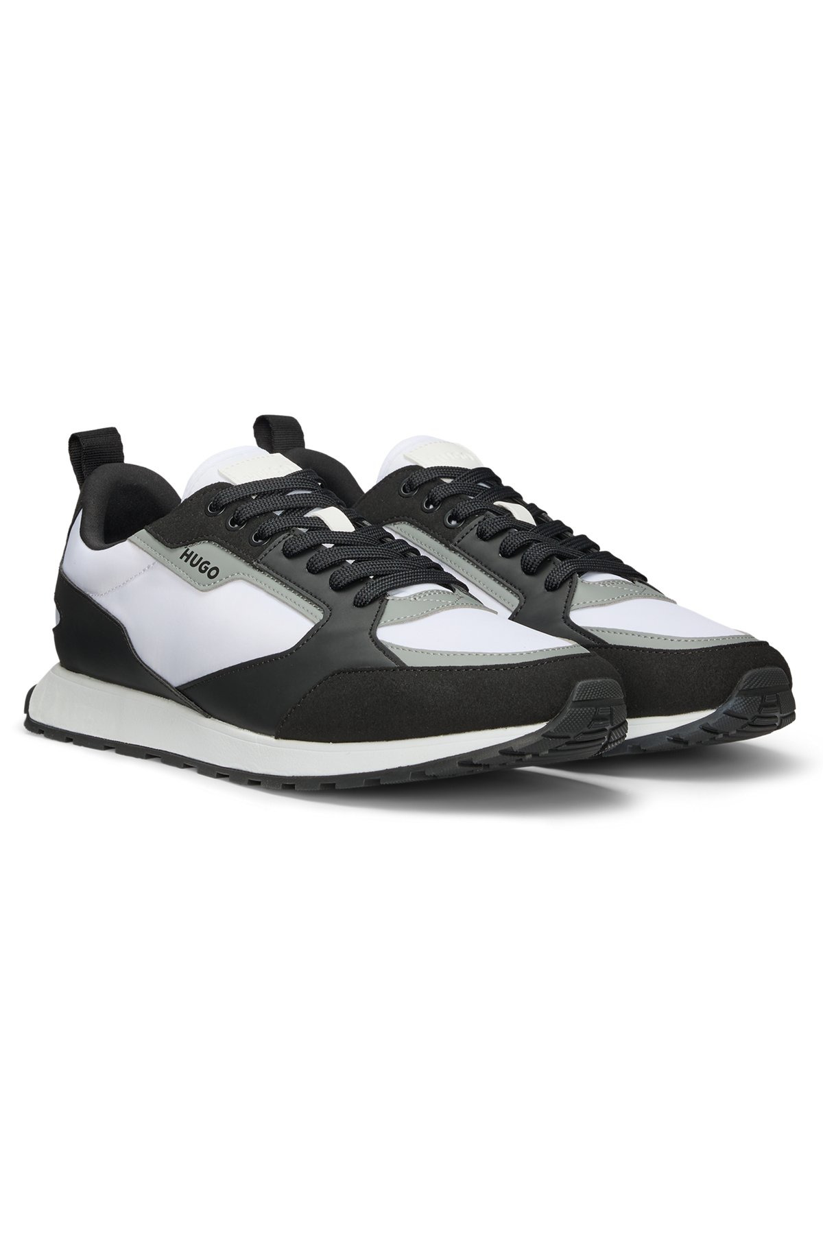 MIXED-MATERIAL TRAINERS WITH BRANDED ACCENTS - 2