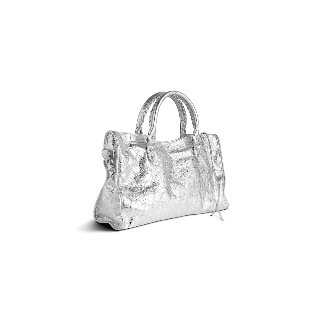 Women's Le City Medium Bag Metallized in Silver - 3