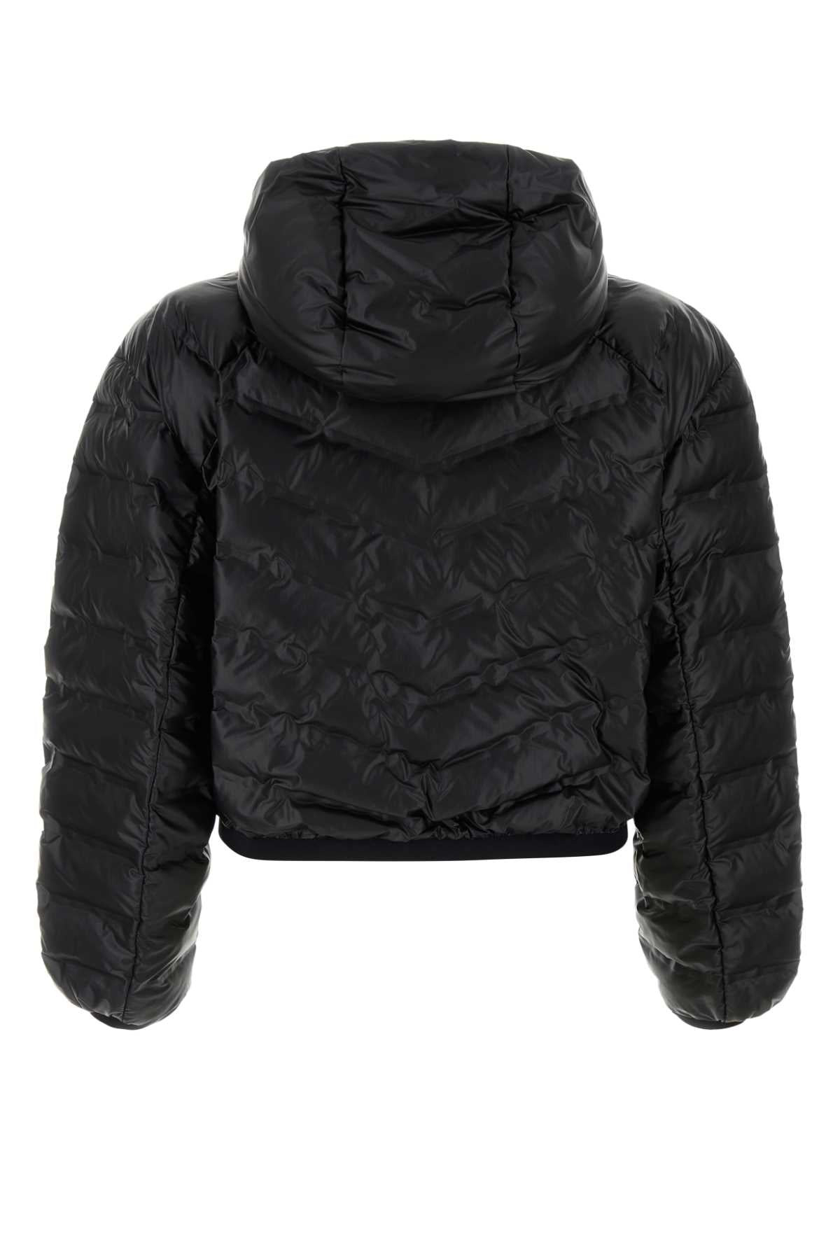 Prada Women Black Polyurethane Blend Padded Jacket - 2