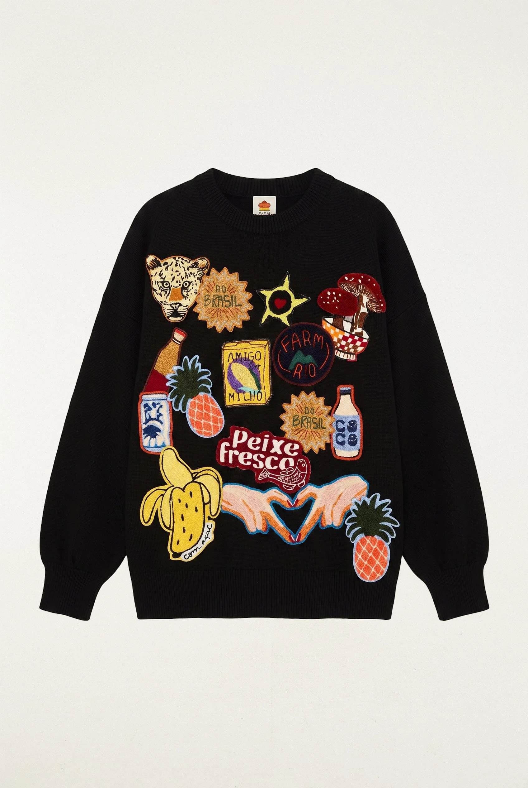 Tropical Patch Knit Sweater - 1