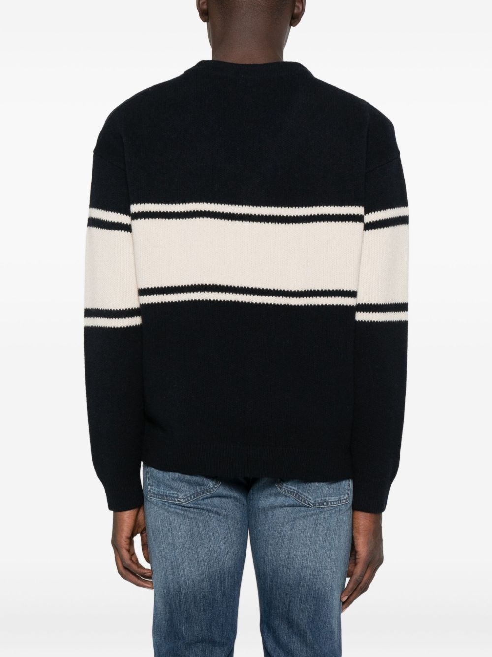 striped wool cardigan - 4