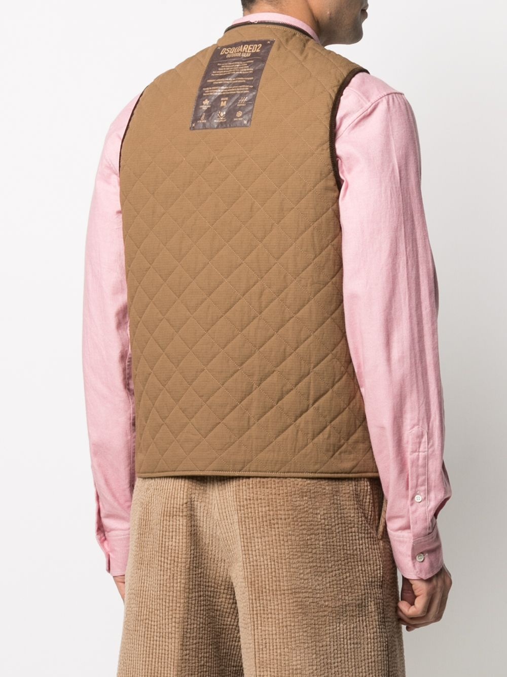 sleeveless quilted vest - 4