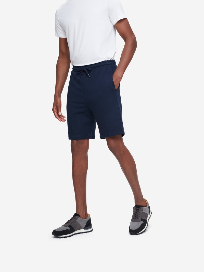 Men's Sweat Shorts Quinn Cotton Modal Navy - 4