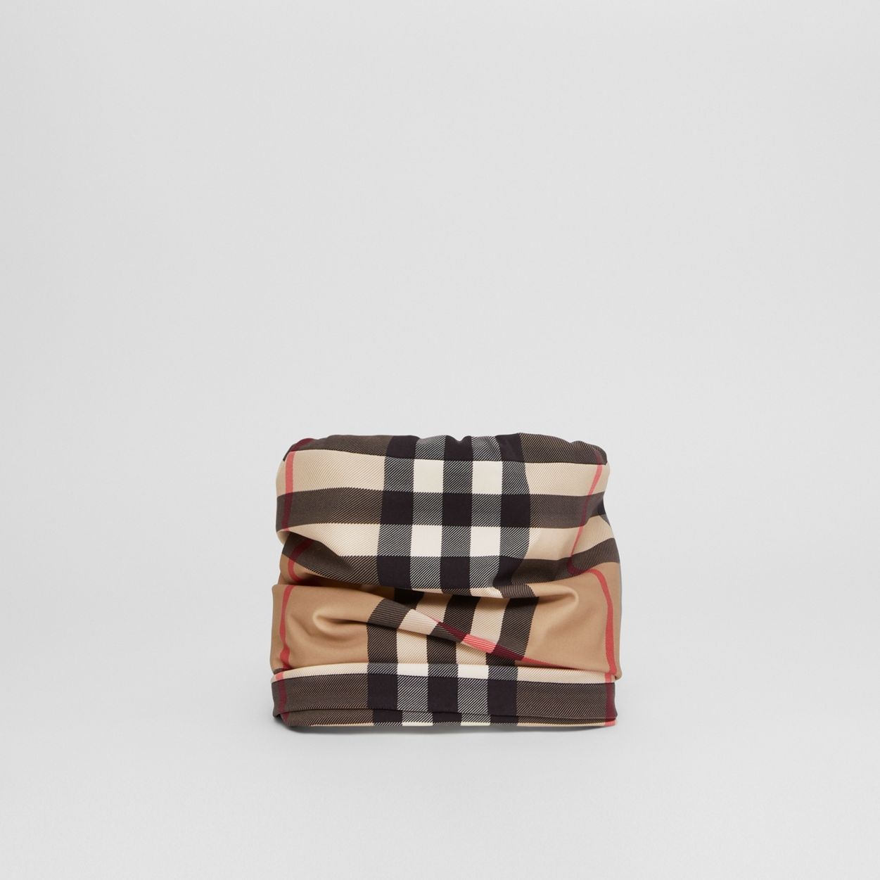 Vintage Check Stretch Nylon Snood - 5