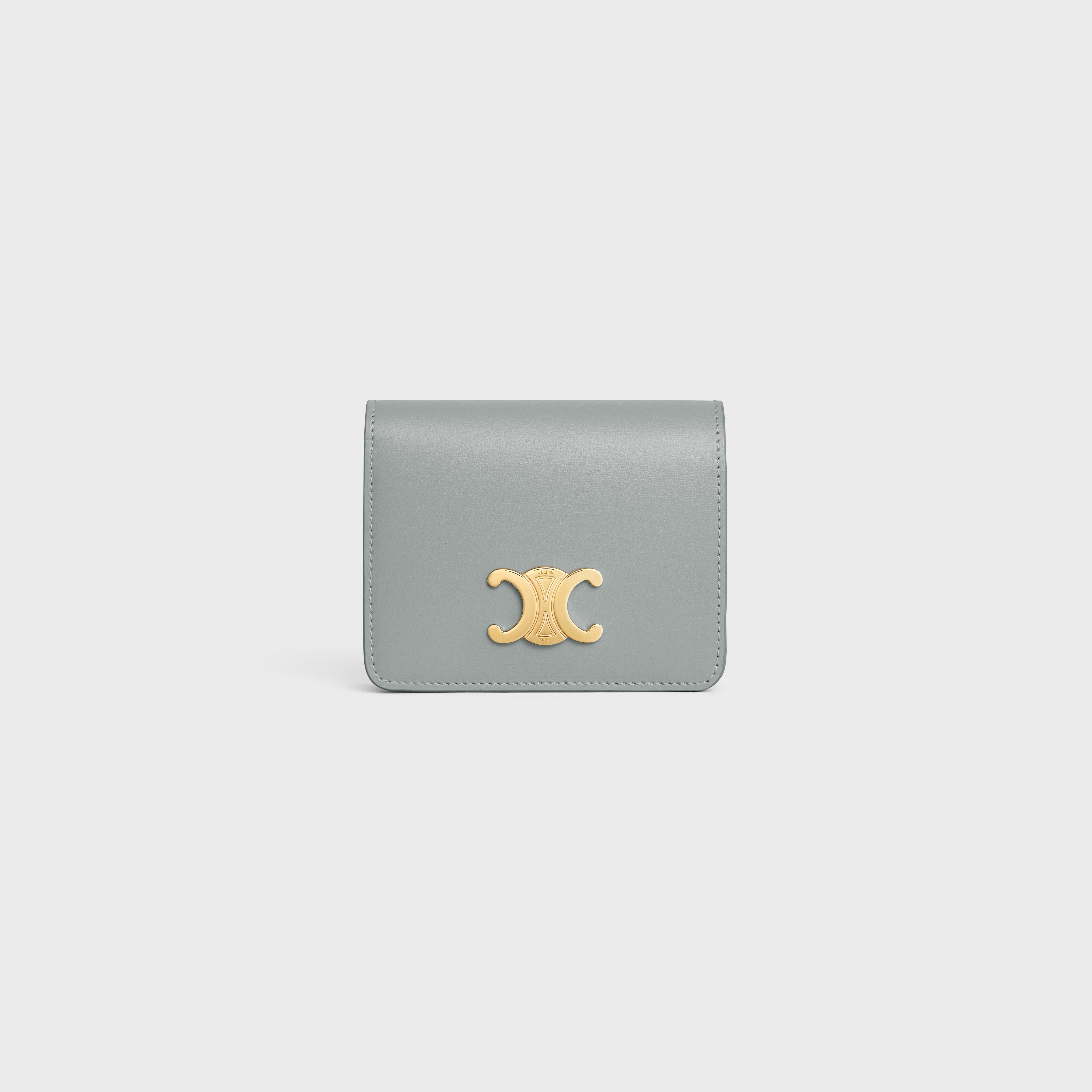TRIOMPHE COMPACT WALLET in Shiny calfskin - 1