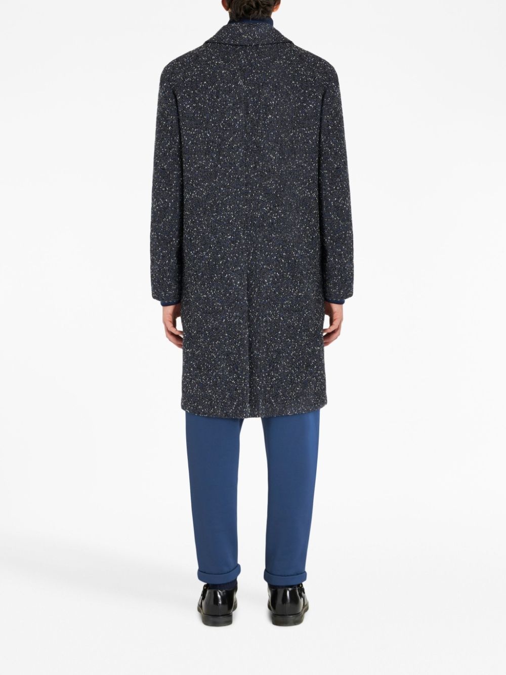contrasting-trim button-down coat - 3