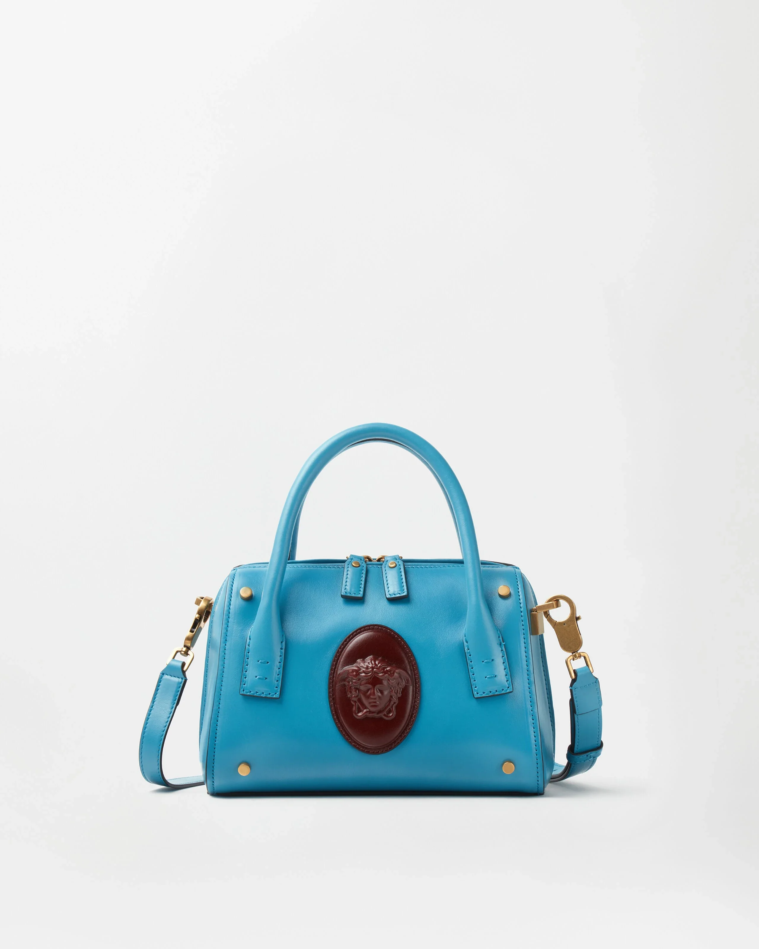 Roomy Small Leather Boston Bag - 1