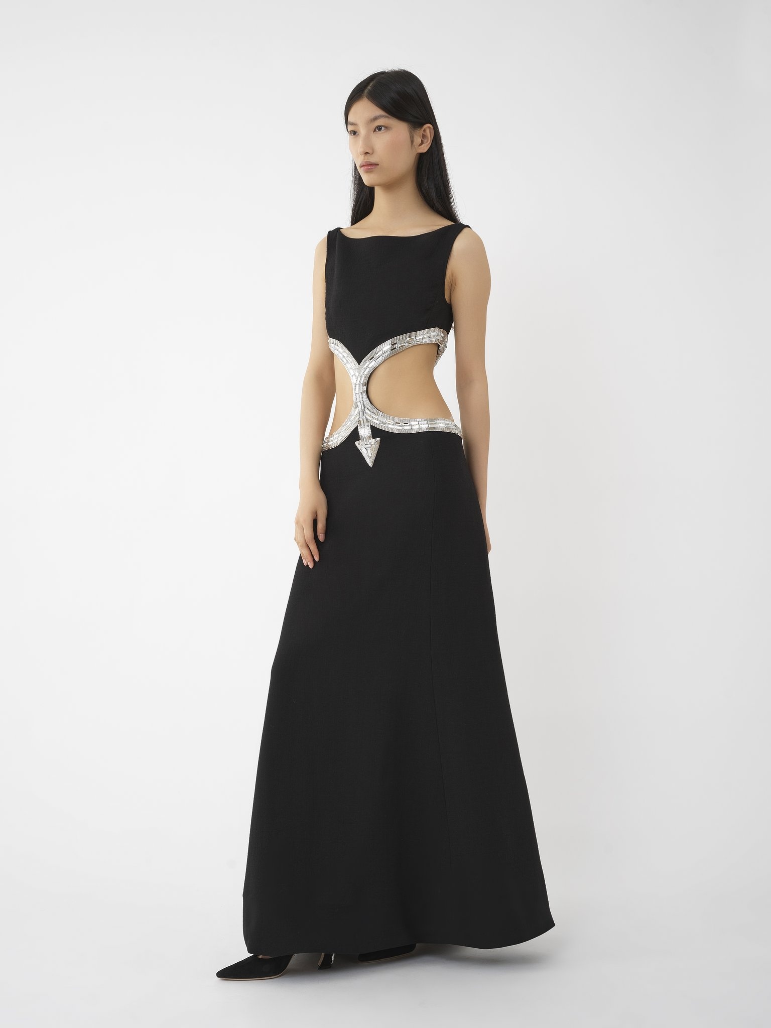 EMBROIDERED SLEEVELESS MAXI DRESS - 3