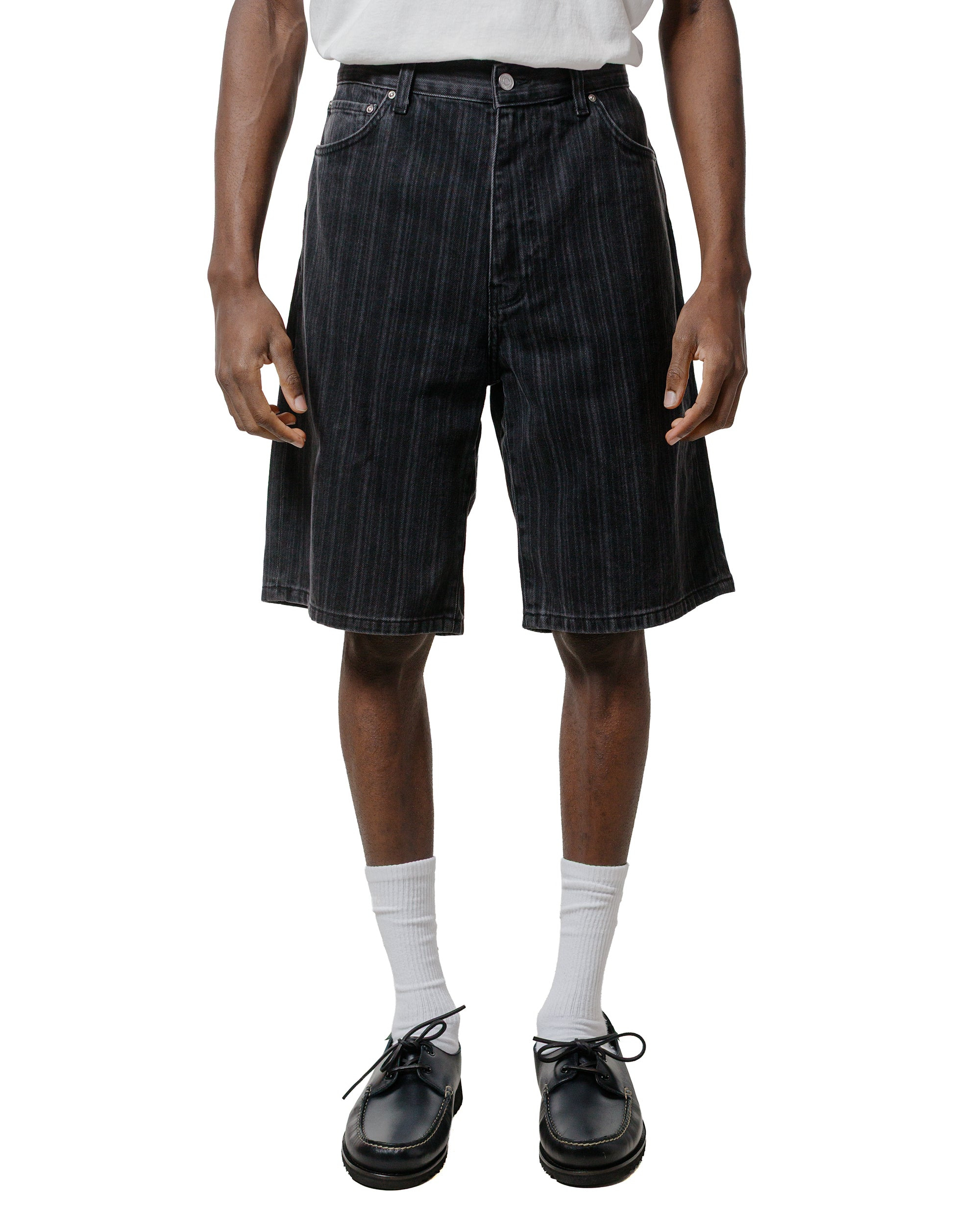 Carhartt W.I.P. Rylan Stripe Short Black Stone Washed - 2