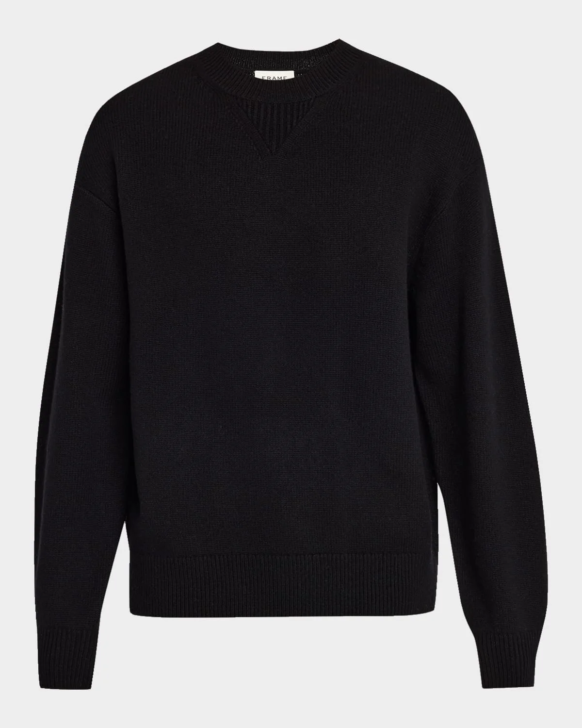 Men's Cashmere Elbow-Patch Crewneck Sweater - 1