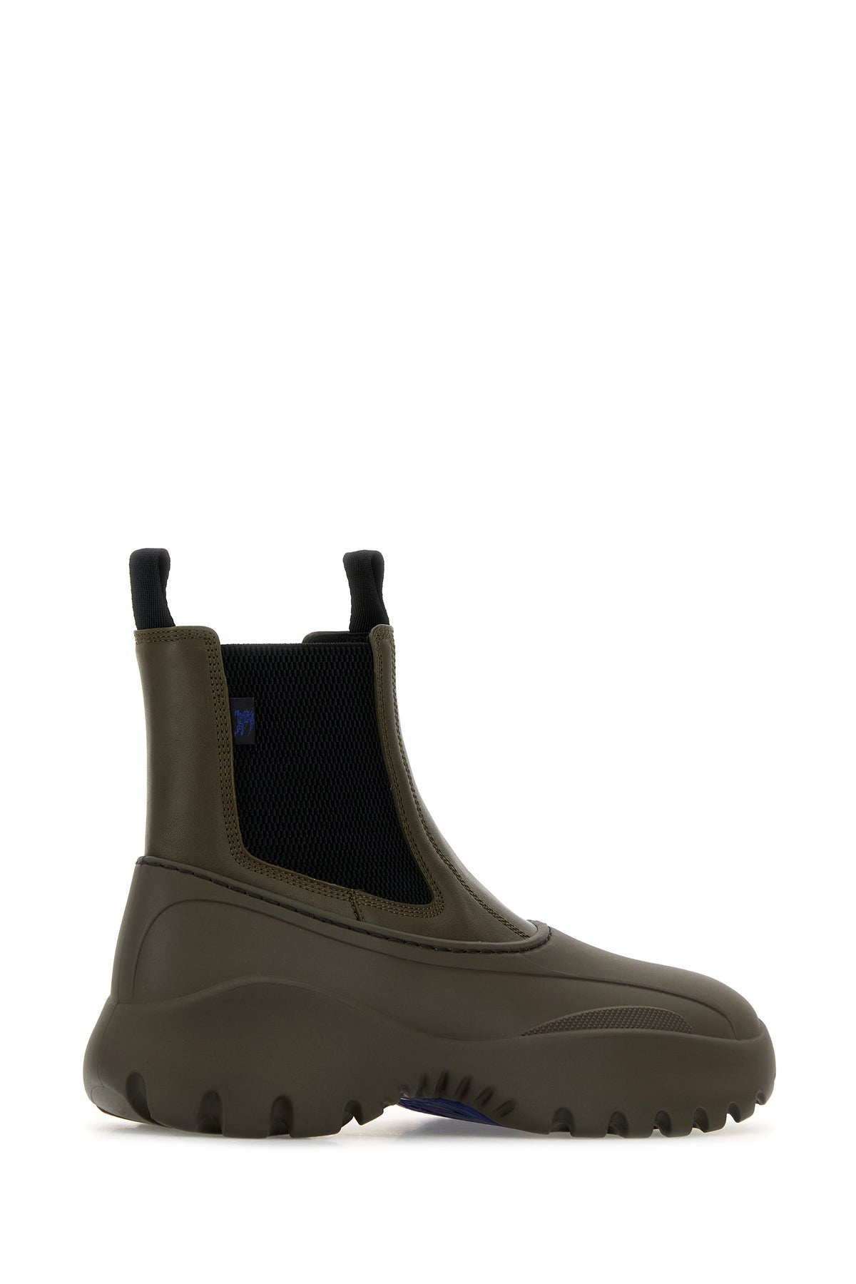 Olive green leather and rubber Chelsea Scoot ankle boots - 3