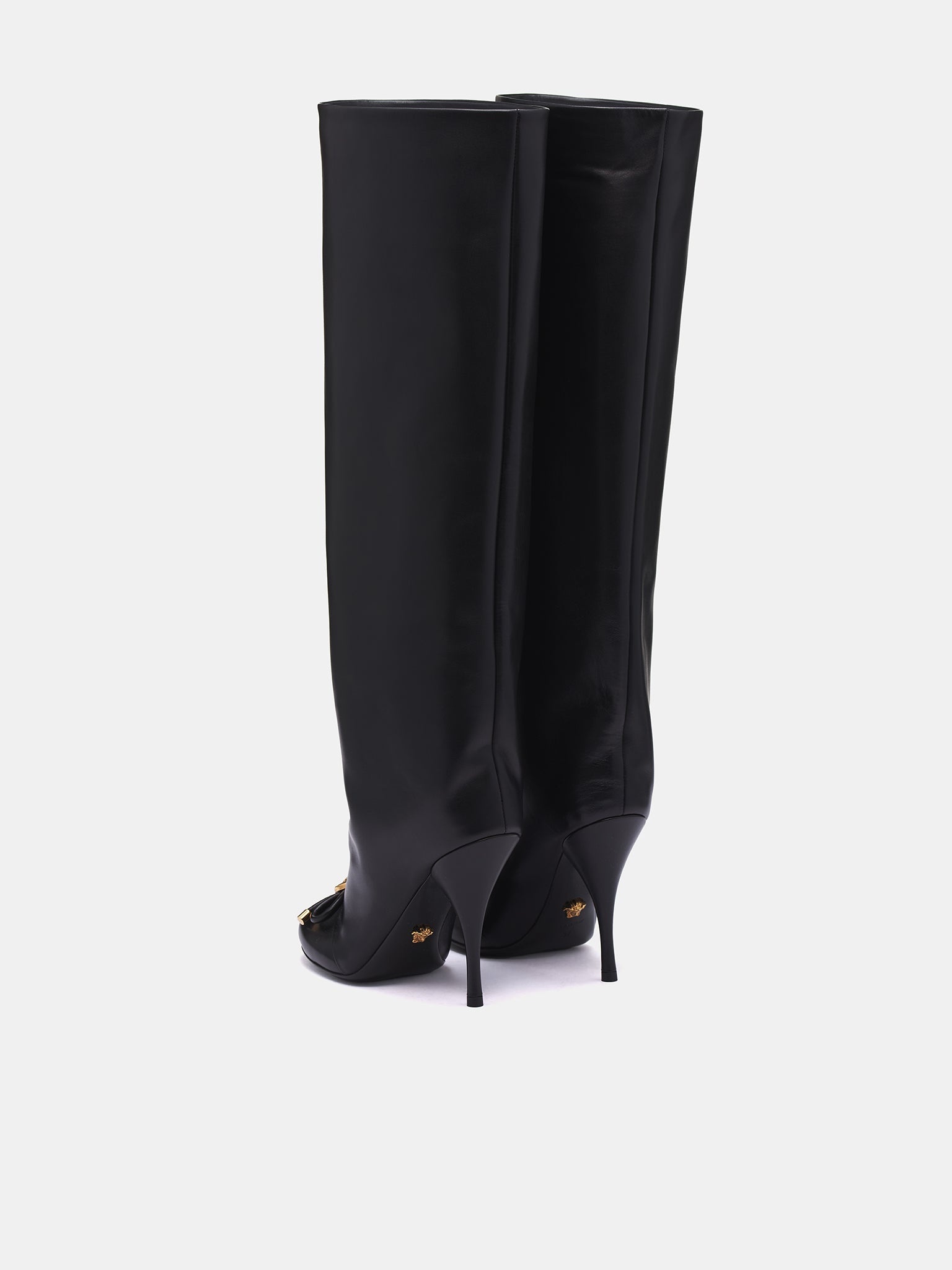 Opera Bow Knee-High Boots - 6