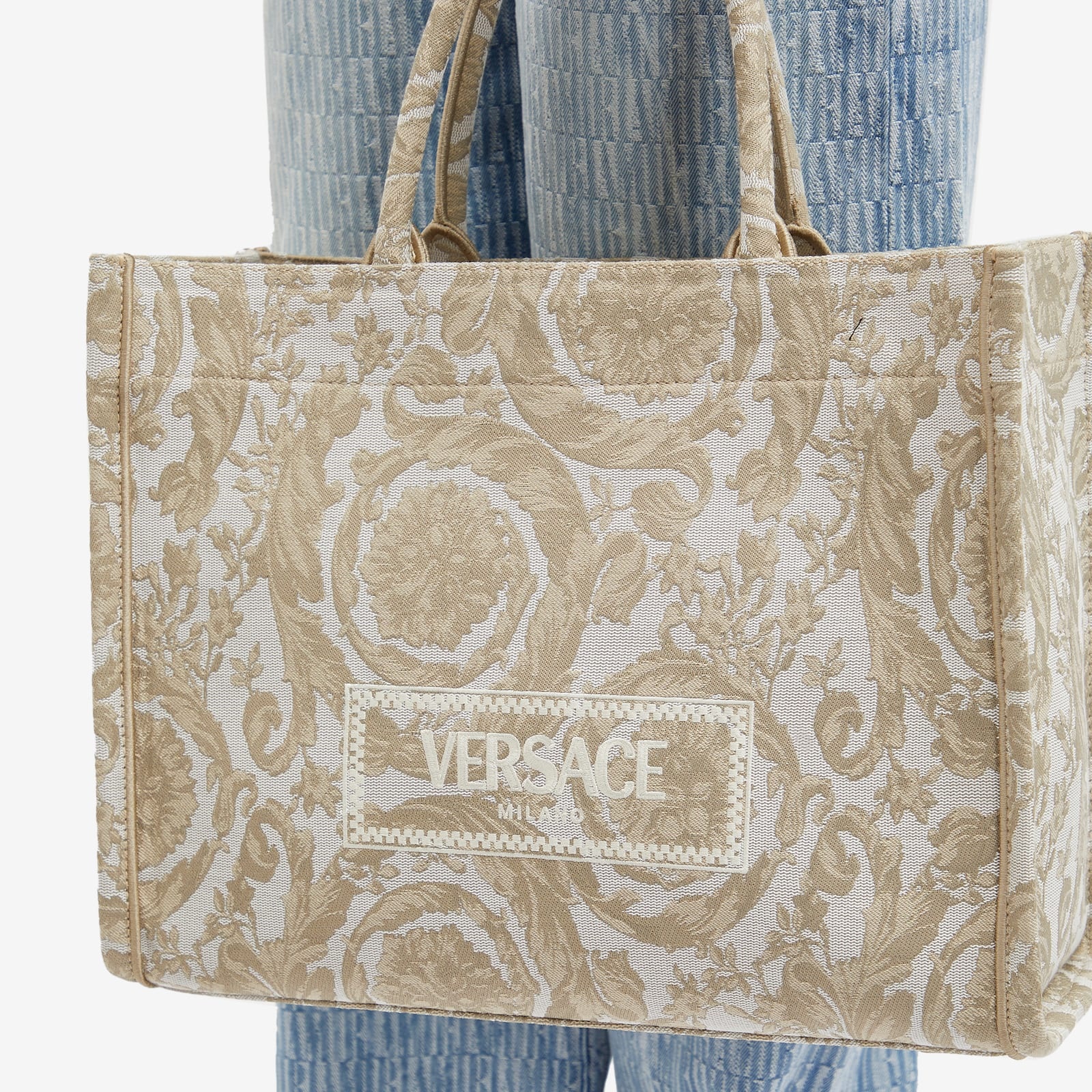 Versace Large Tote In Embroidery Jacquard - 2