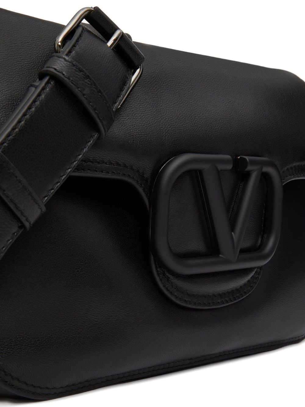 Noir leather shoulder bag - 5