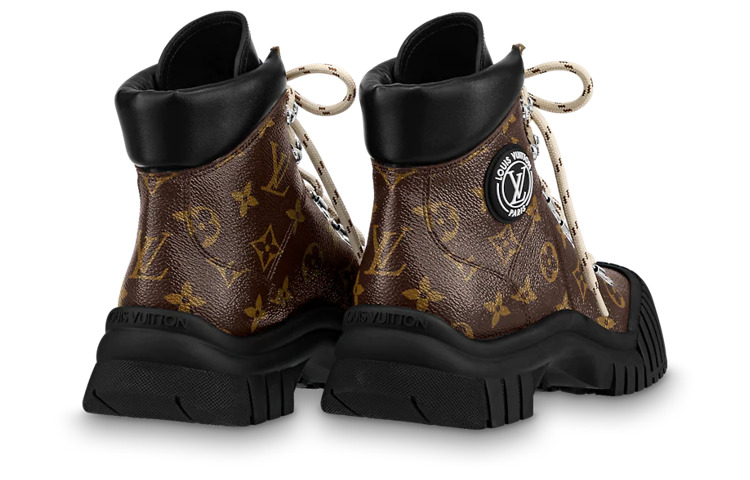 (WMNS) LOUIS VUITTON Ruby Flat Ranger Boots 'Brown Monogram with Black' 1AALYG - 4