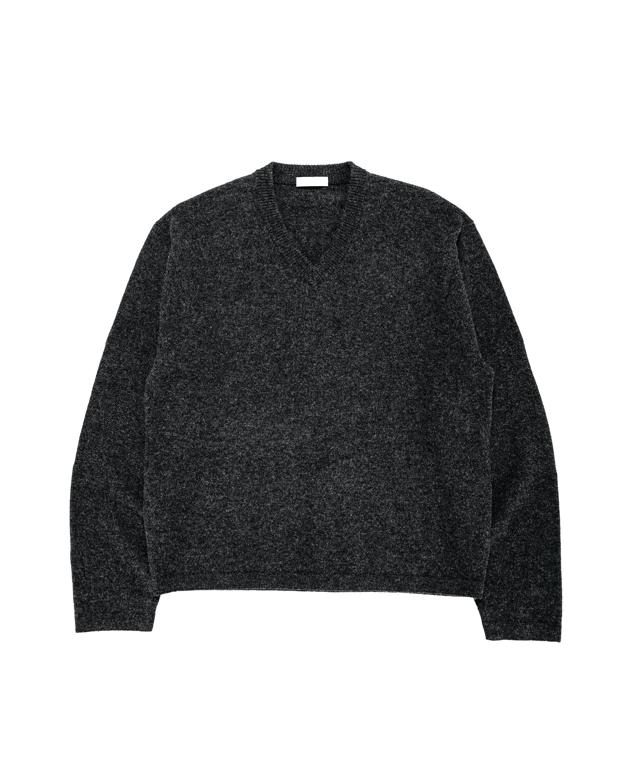 Wool V Neck Sweater Charcoal - 1