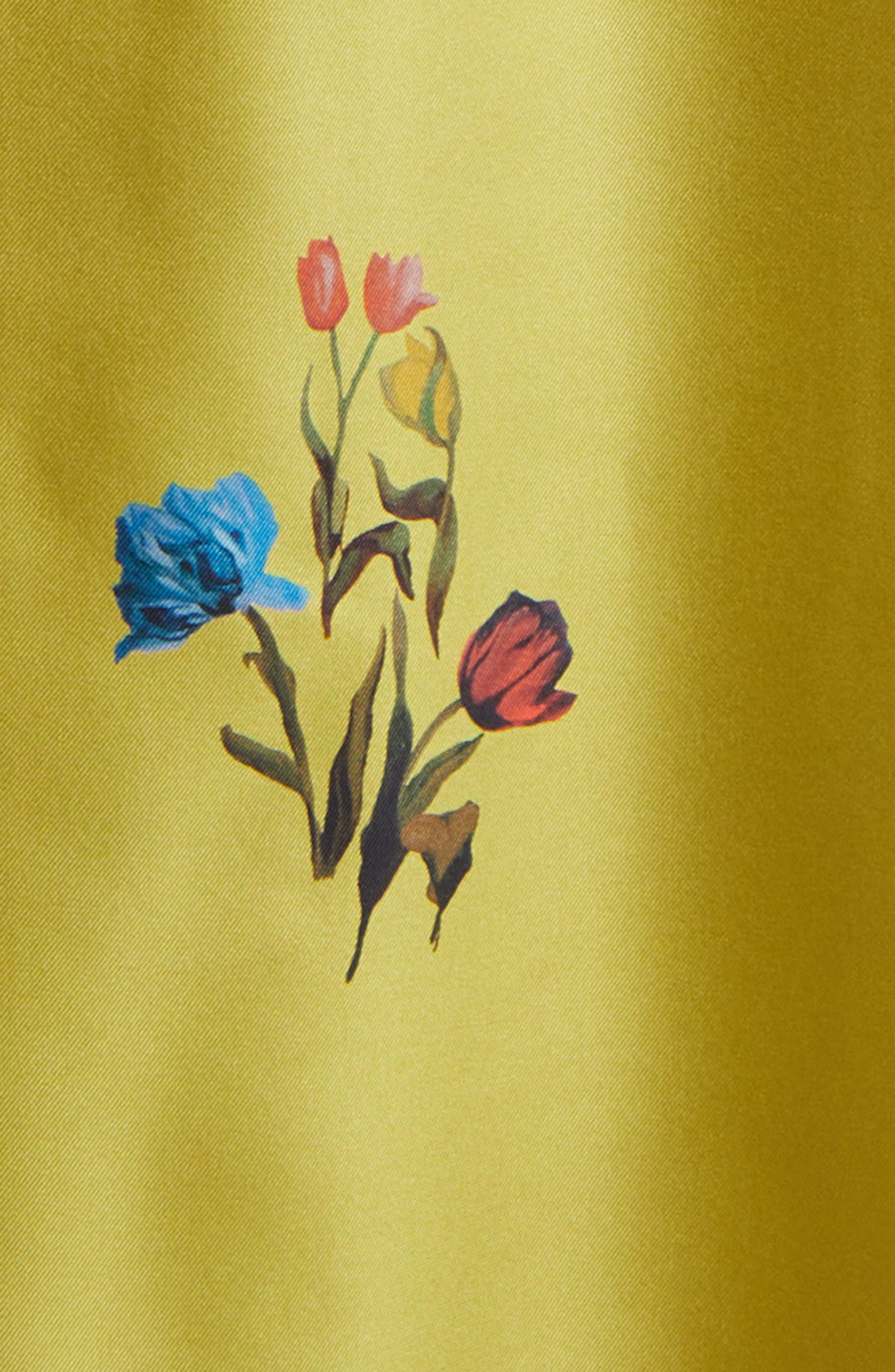 Marni Tulip Print Silk Twill Dress in Citronelle at Nordstrom - 7