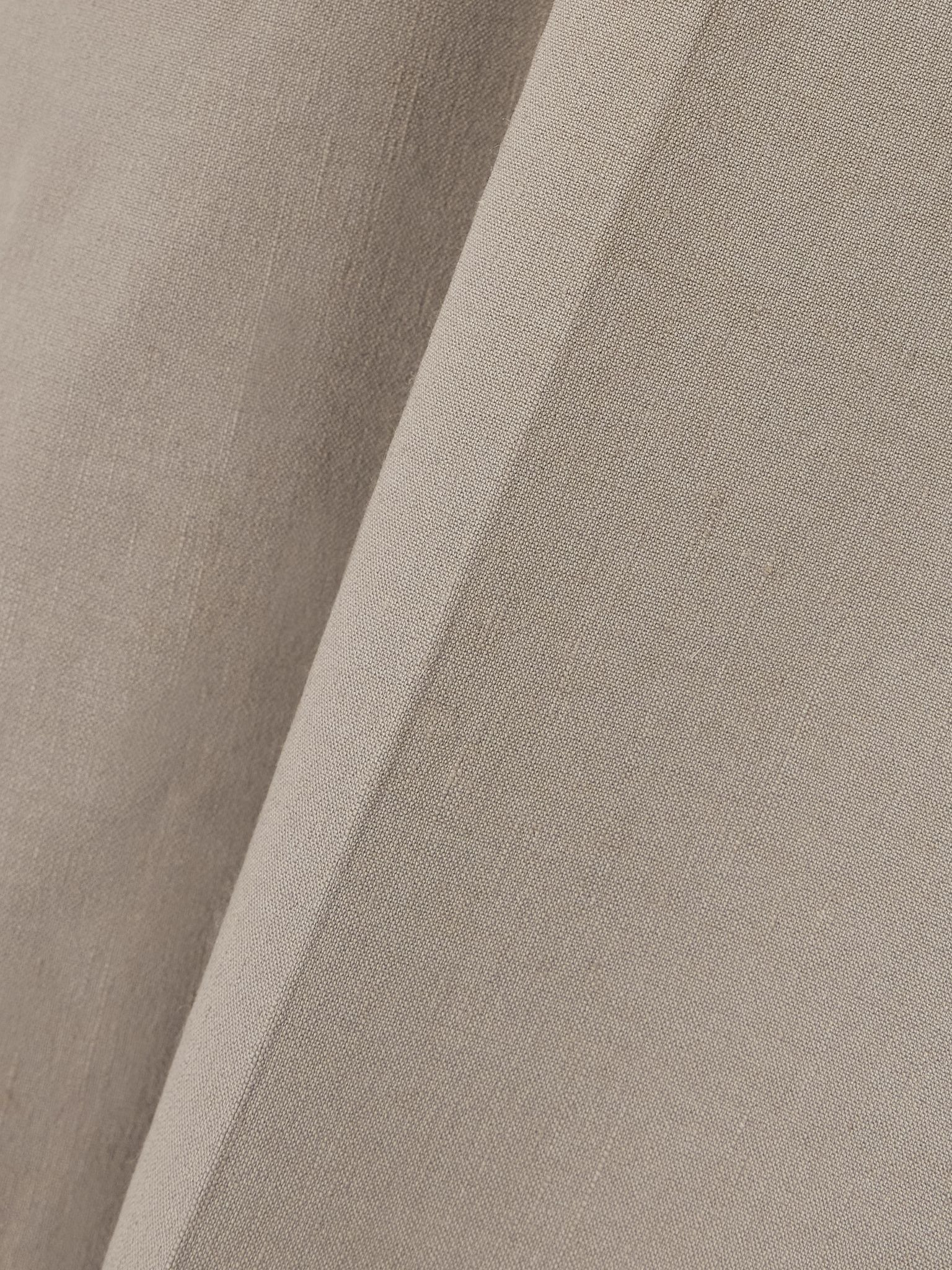 Stretch organic linen-blend straight-leg pants Taupe - 5