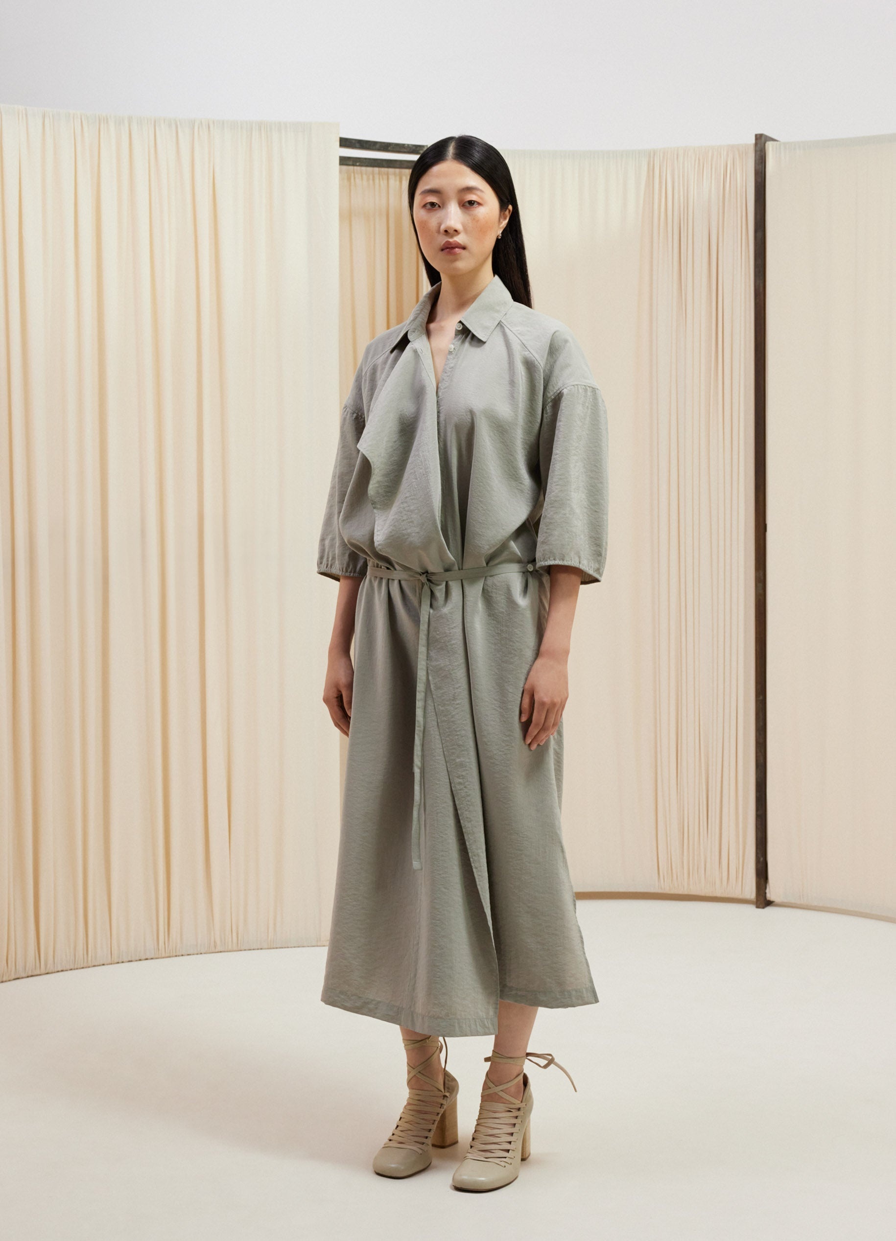 Lemaire ASYMMETRICAL SHIRT DRESS | REVERSIBLE