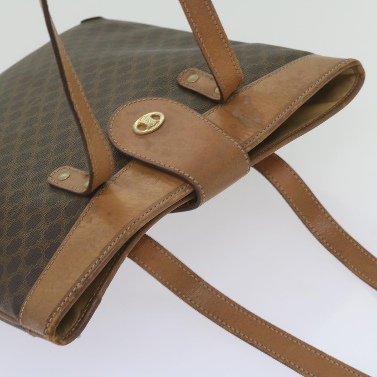 CELINE Macadam Canvas Tote Bag Pvc Brown - 7