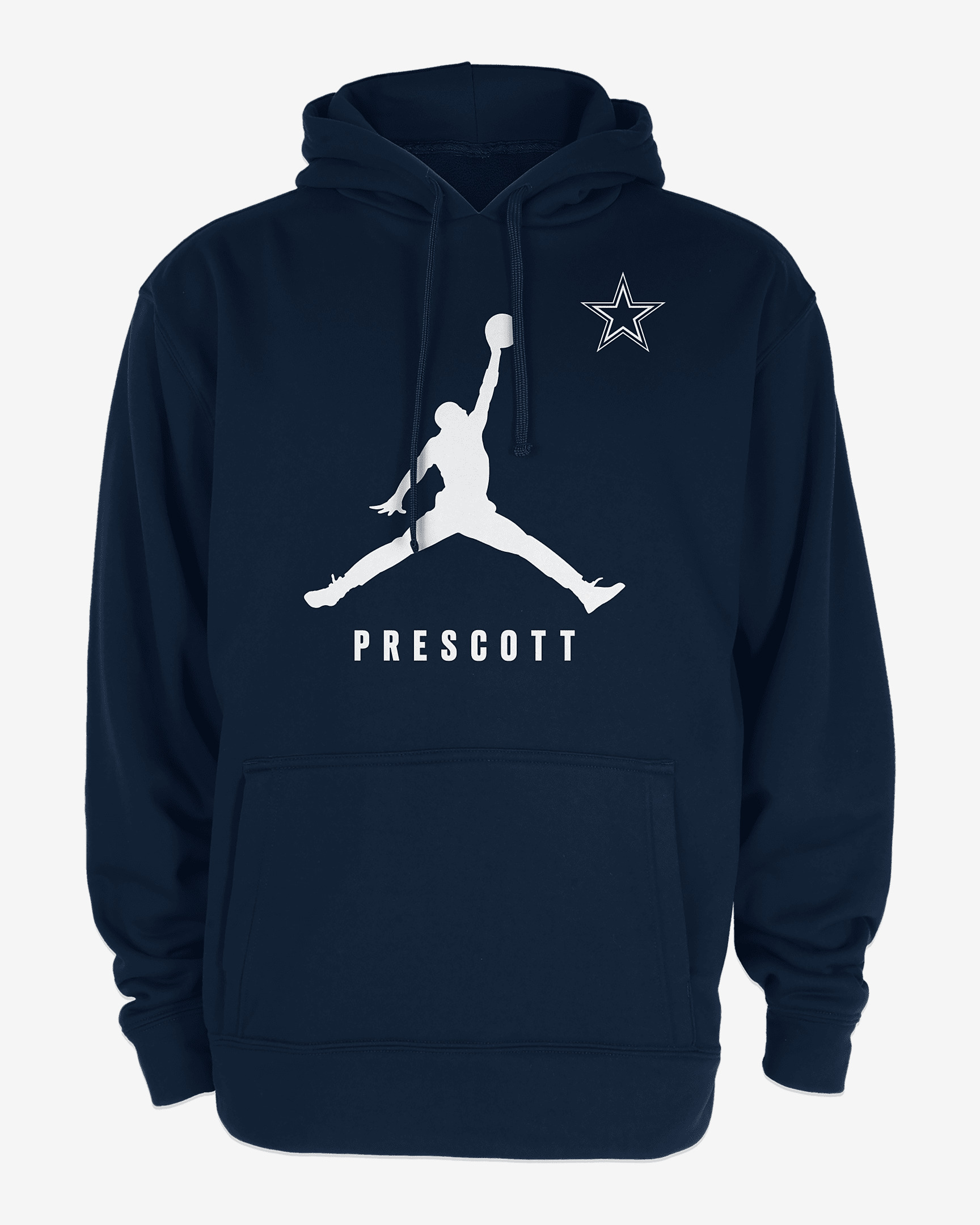 NFL Dallas Cowboys D4K (Dak Prescott) Men's Pullover Hoodie - 1