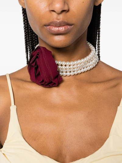 Blumarine rose-appliquÃ© choker necklace outlook