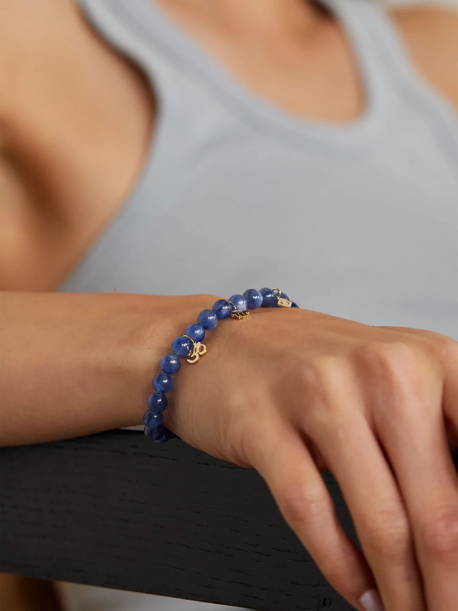 Spiritual Pure 14-karat gold kyanite bracelet Gold - 2