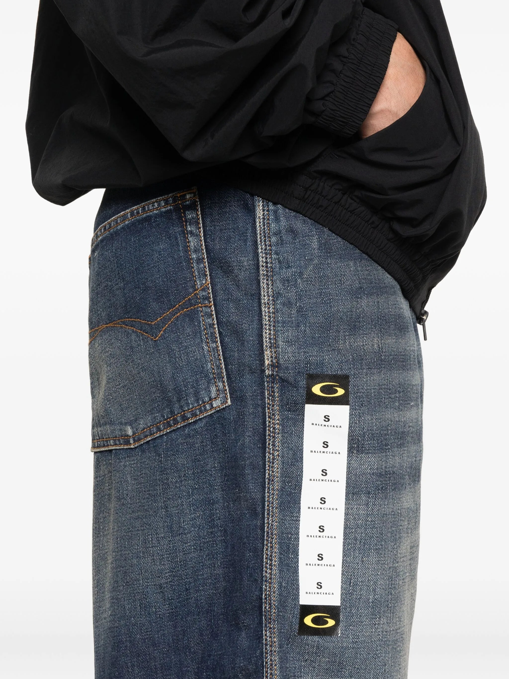 Balenciaga Frayed-hem Denim Shorts - 4