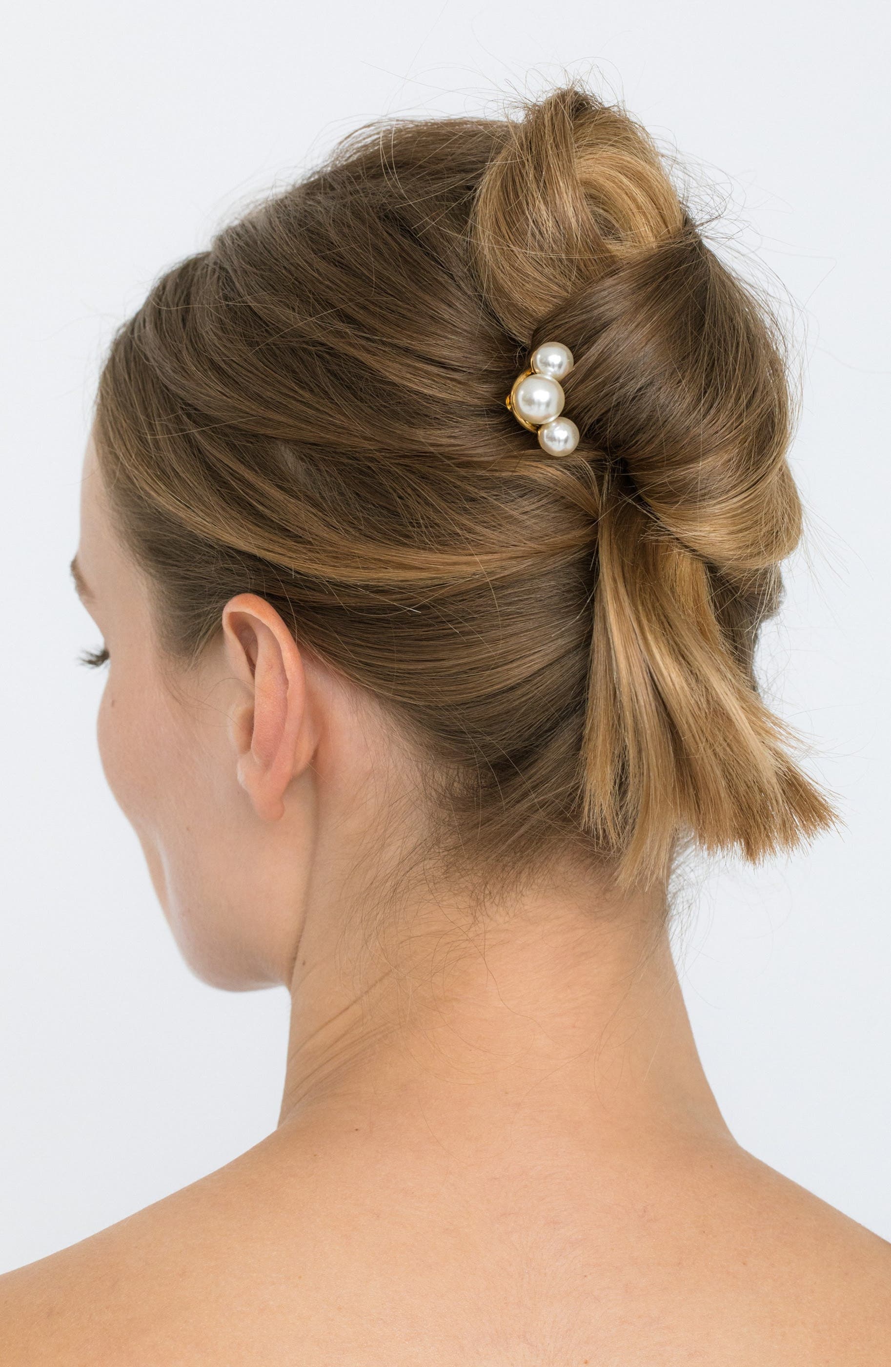 Jennifer Behr Gretel Faux Pearl Hair Pin in Gold Pearl at Nordstrom - 4