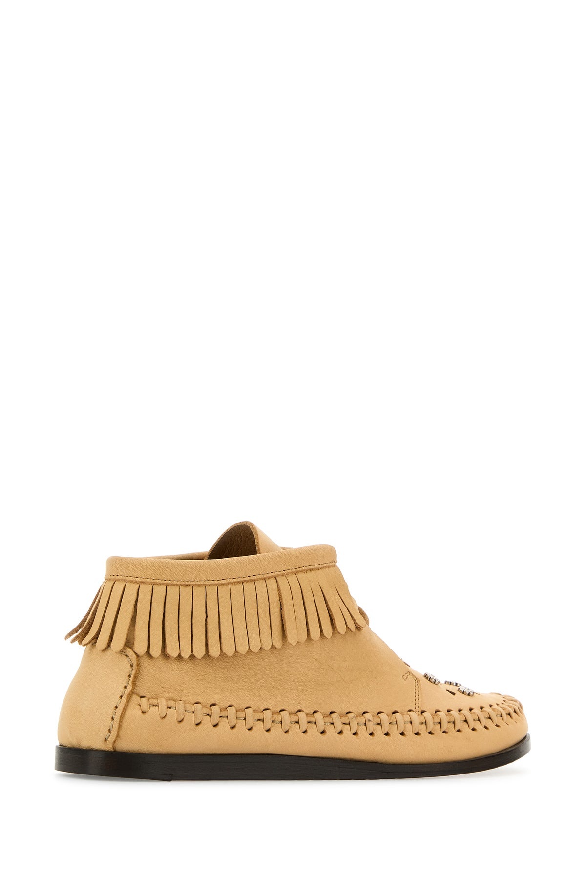 Beige leather Felsa angle boots - 3