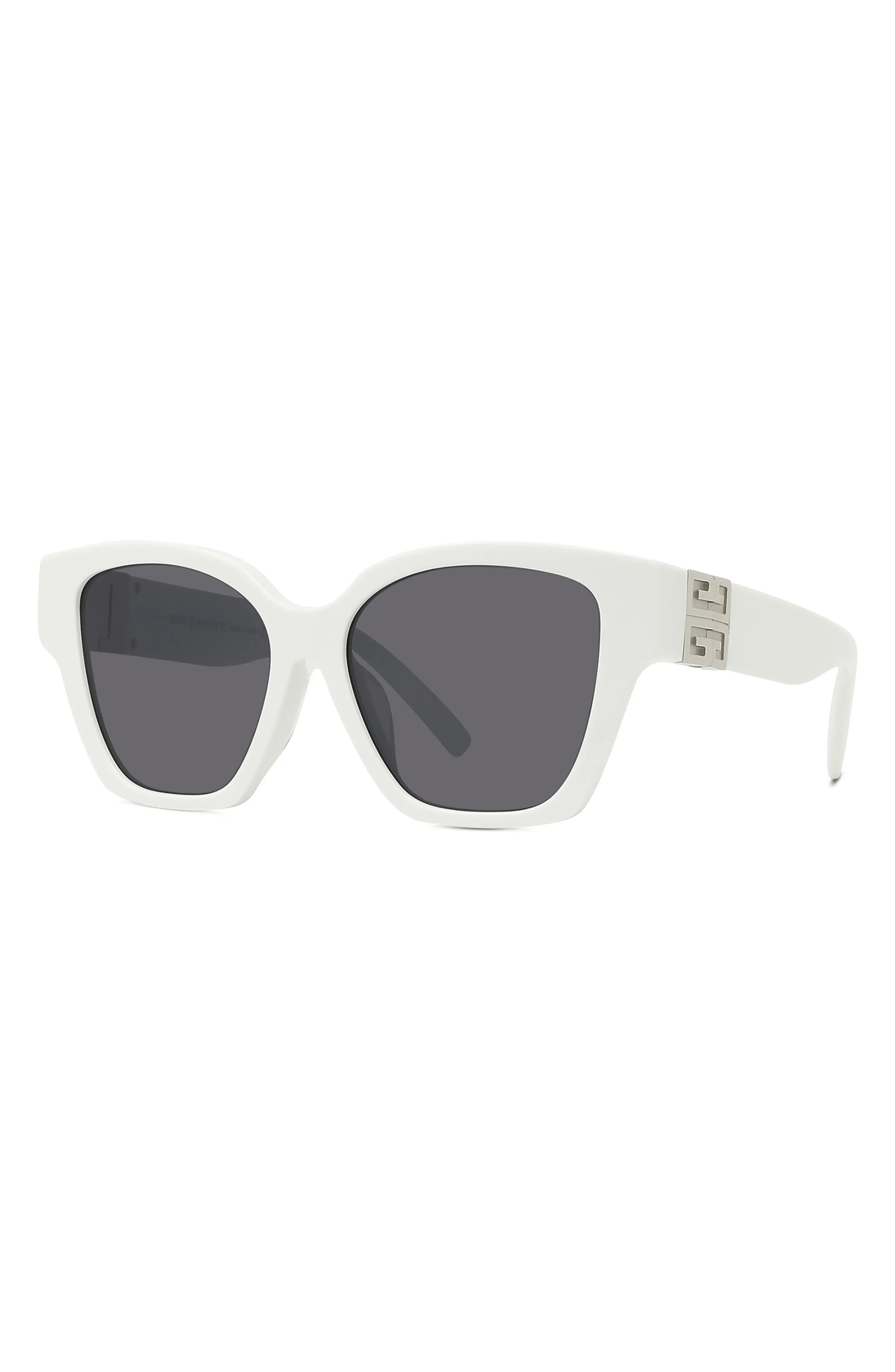 4G 56mm Square Sunglasses in Ivory /Smoke Mirror - 2