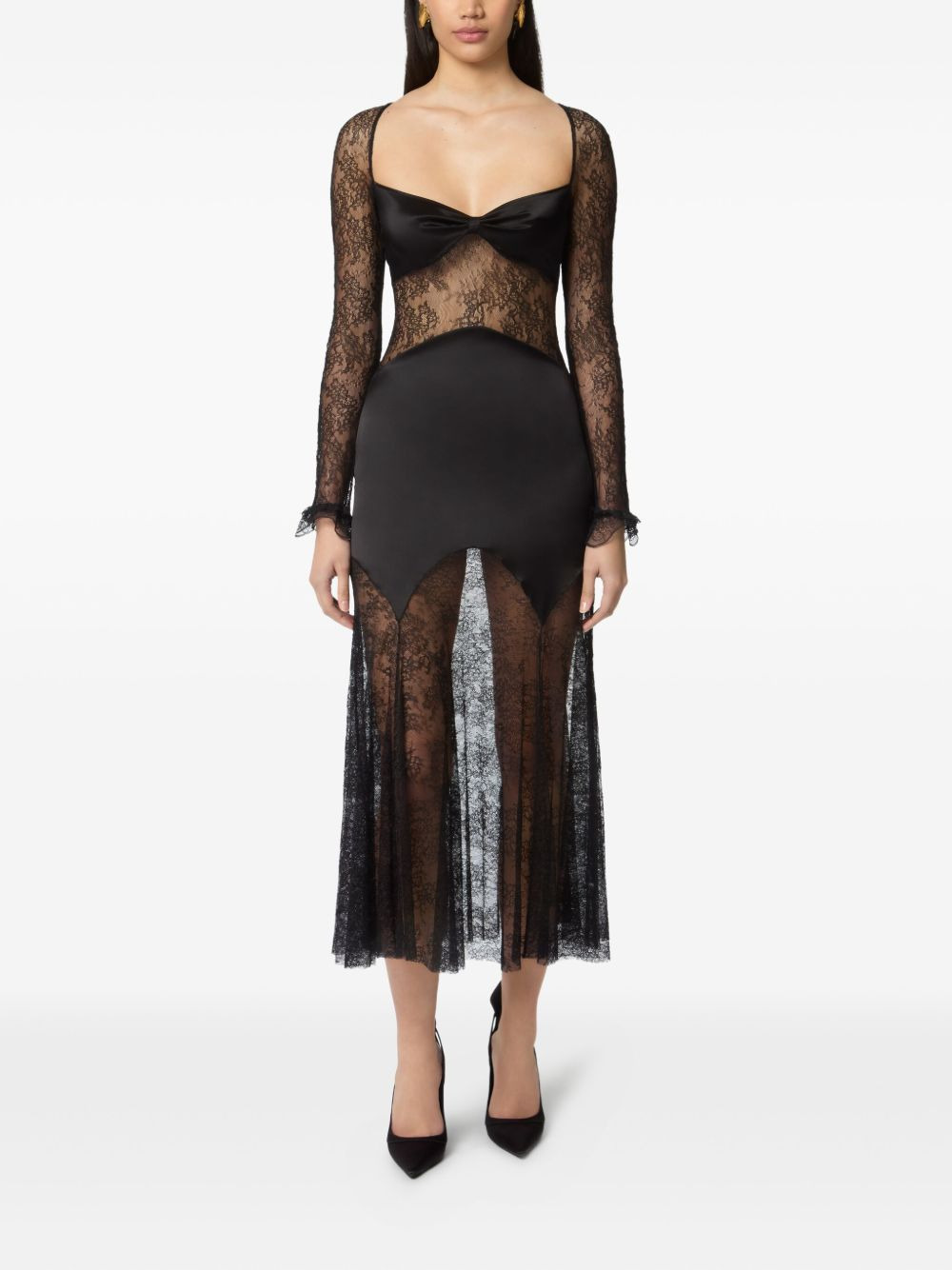 lace midi dress - 2