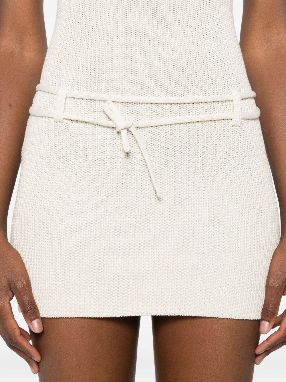 Zeal belted ribbed mini dress - 5