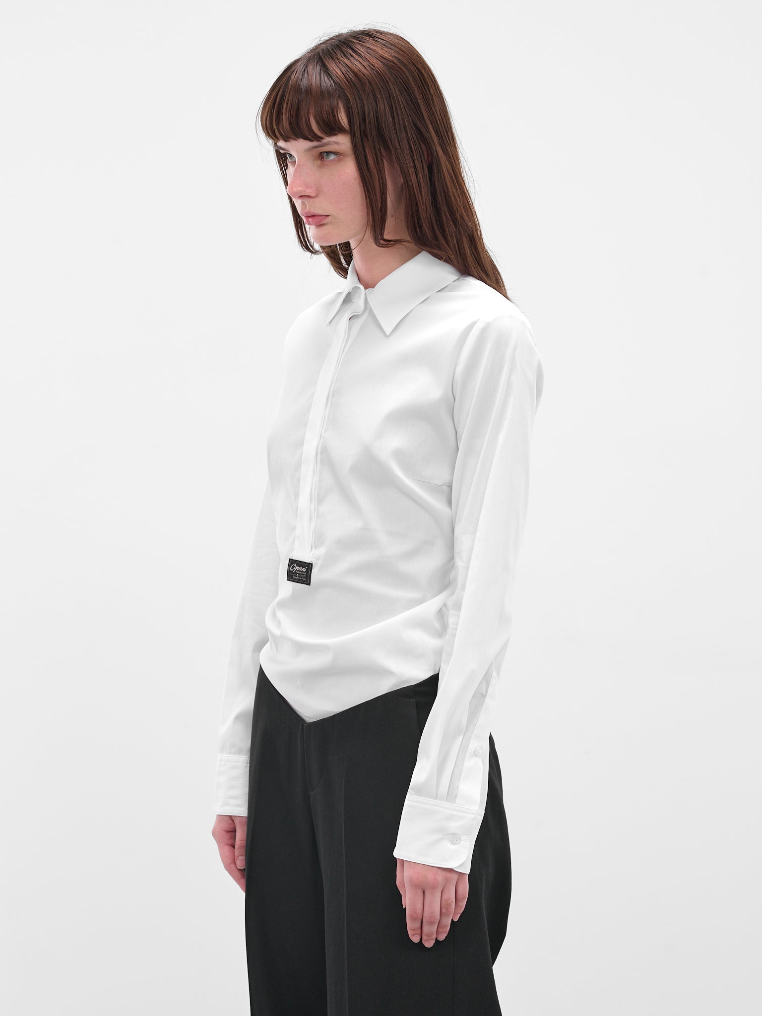 White Collared Shirt Bodysuit - 2