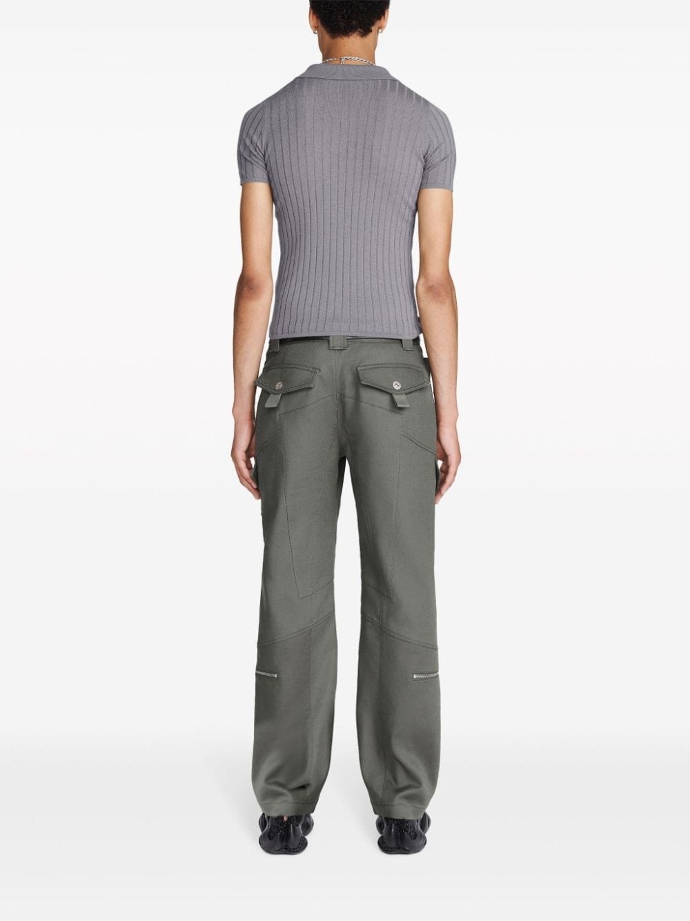 Tactical straight-leg cargo trousers - 4