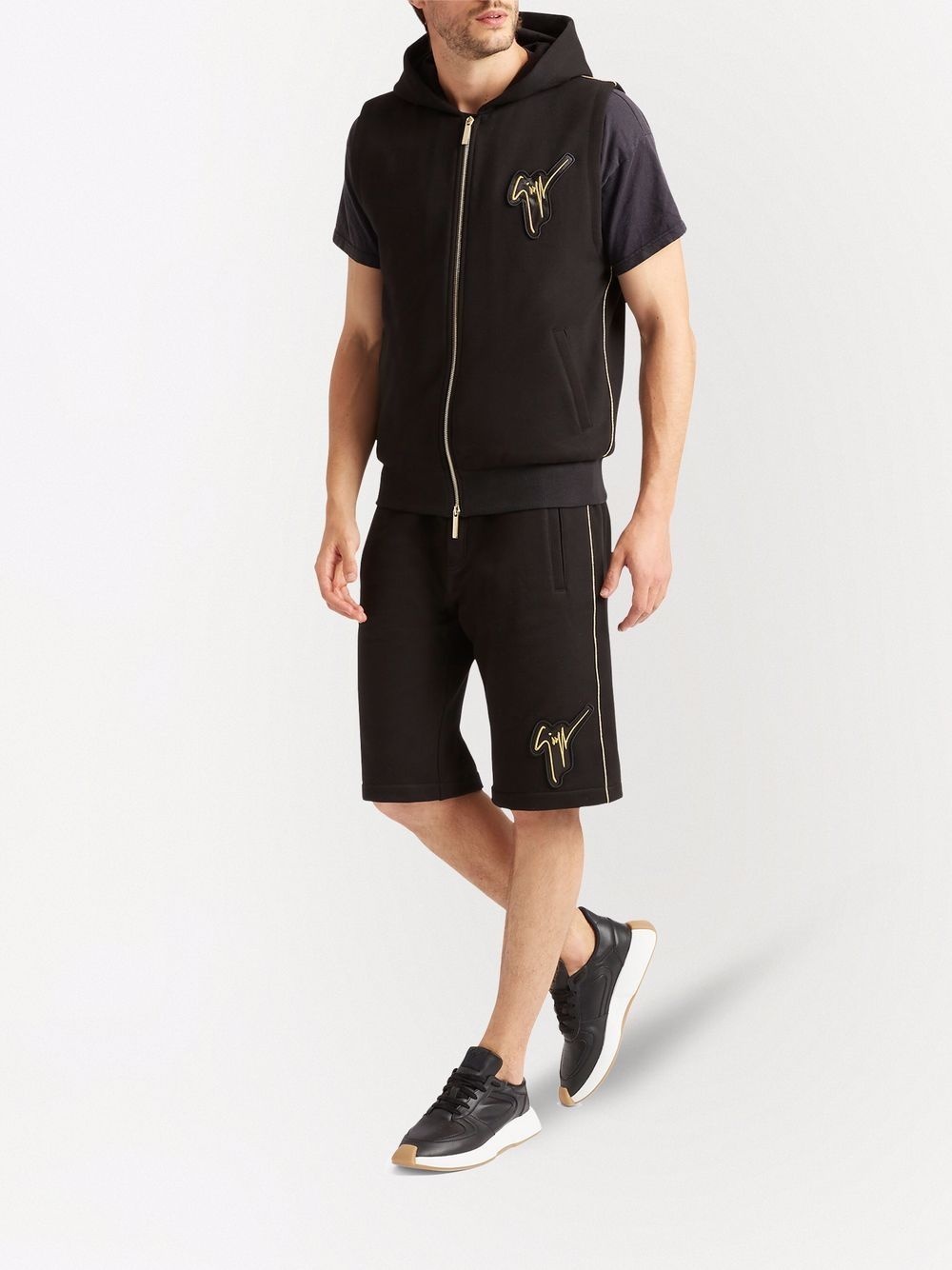 sleeveless zip-front hoodie - 2